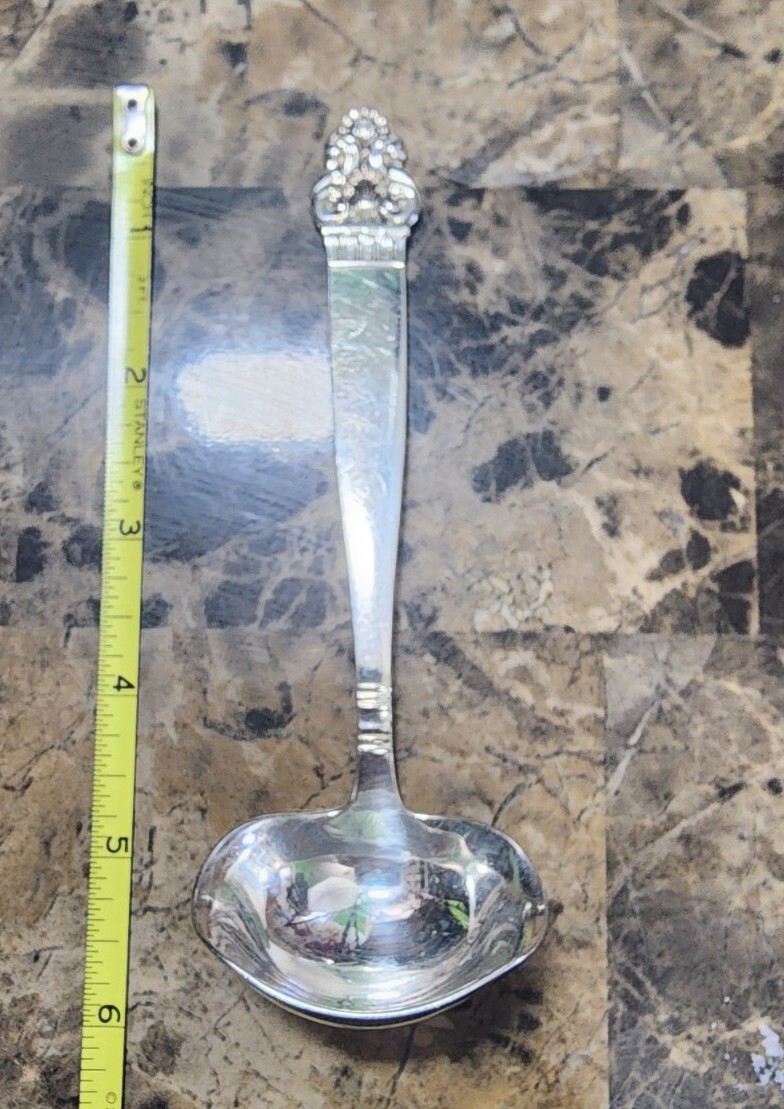 😜TH MARTHINSEN VINTAGE 1967 VIDAR SILVERPLATED CREAM & SAUCE LADLE 🤍
