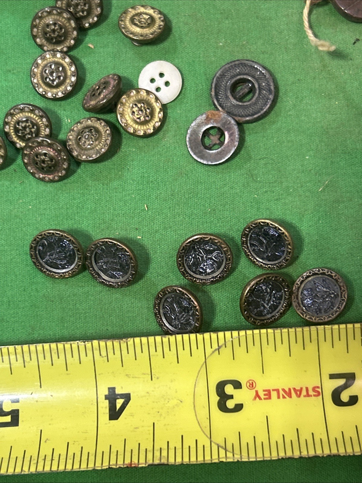 Vintage & Antique Buttons ~Variety of Shapes Sizes Colors & Material As Found