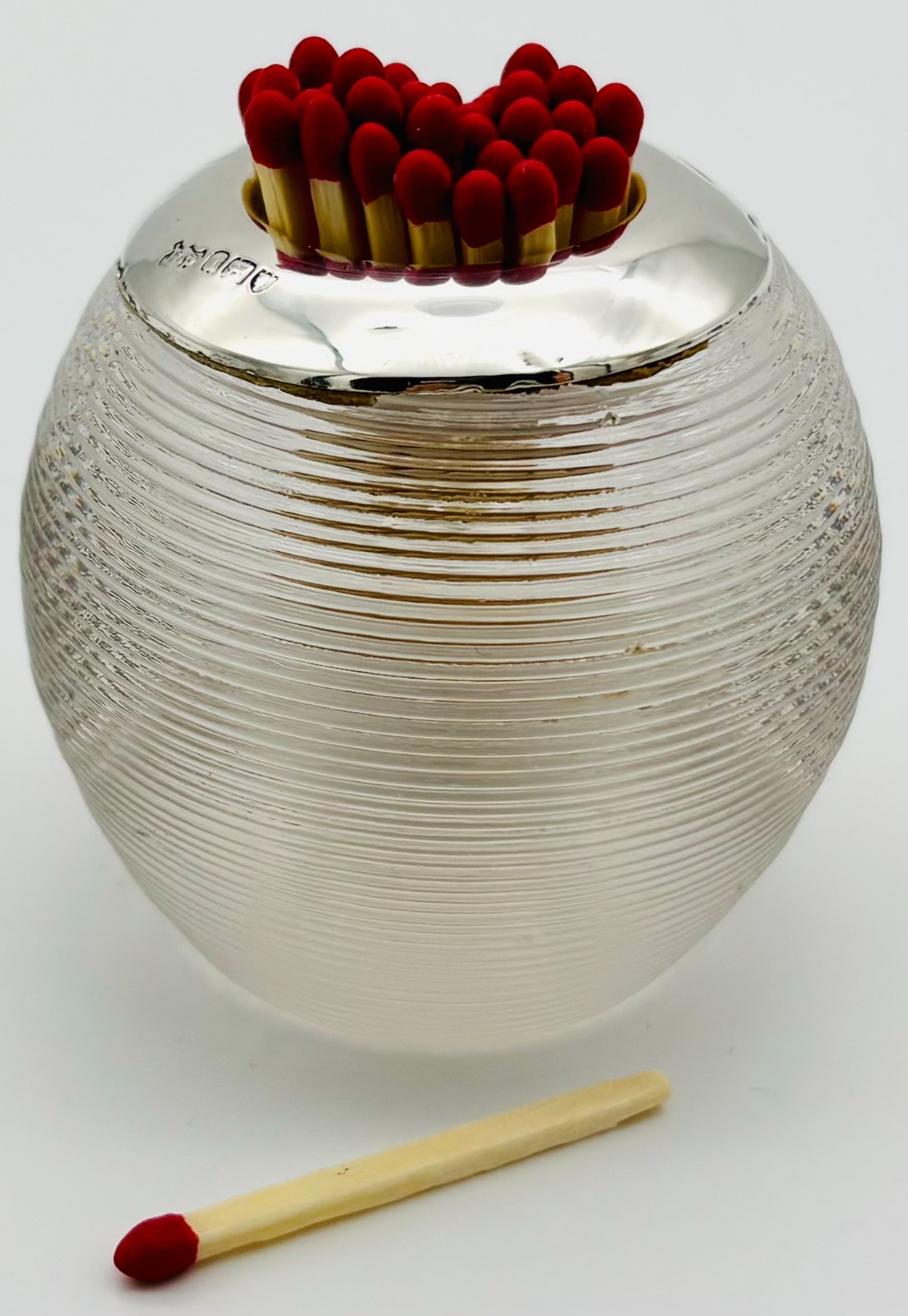 Silver Mounted Barrel Shape Match Striker by Robert Pringle – 1921 – Med Size