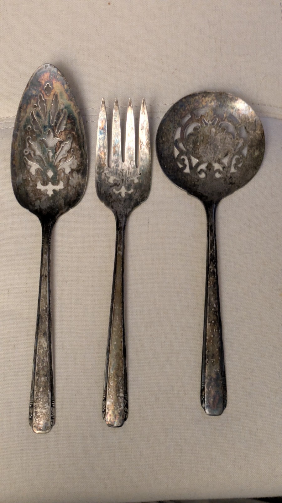Vintage Tudor Plate Oneida Community 3 Pc Serving Pieces Pie Serving Service