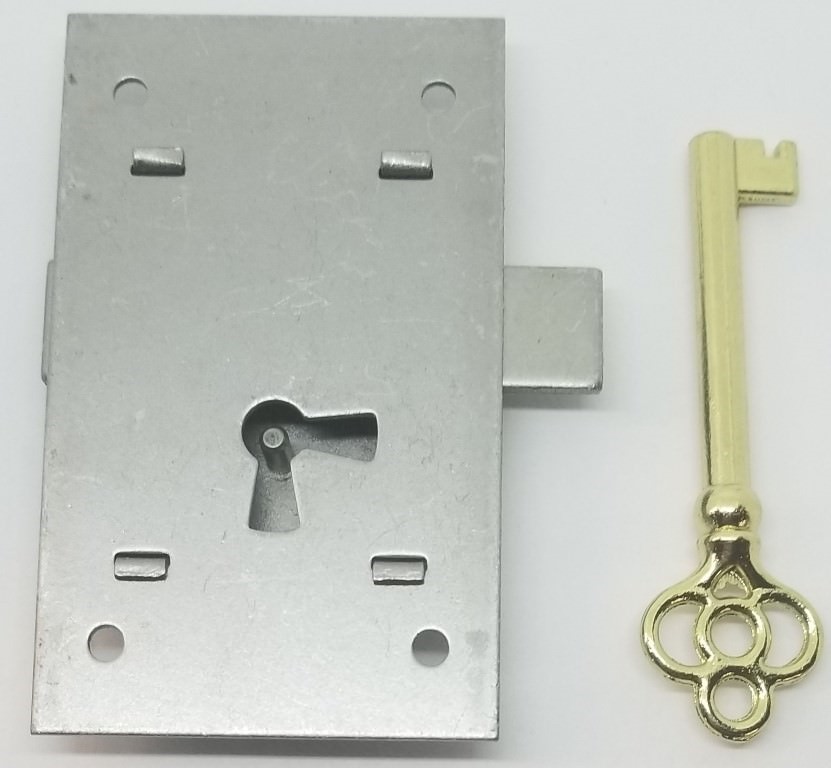 LARGE Flush Mount Cupboard Lock 2 x 3″ left & right cabinet desk chest curio