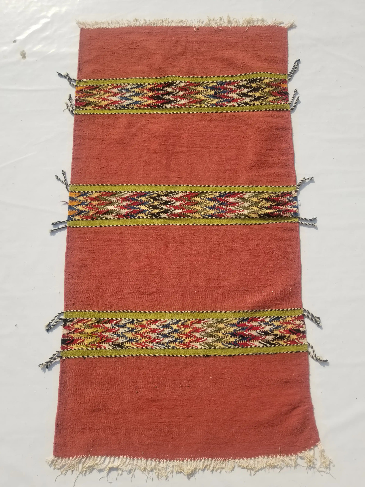 Vintage Handmade Traditional Multicolor Kilim Floor Rug Carpet 3.9×3.2ft