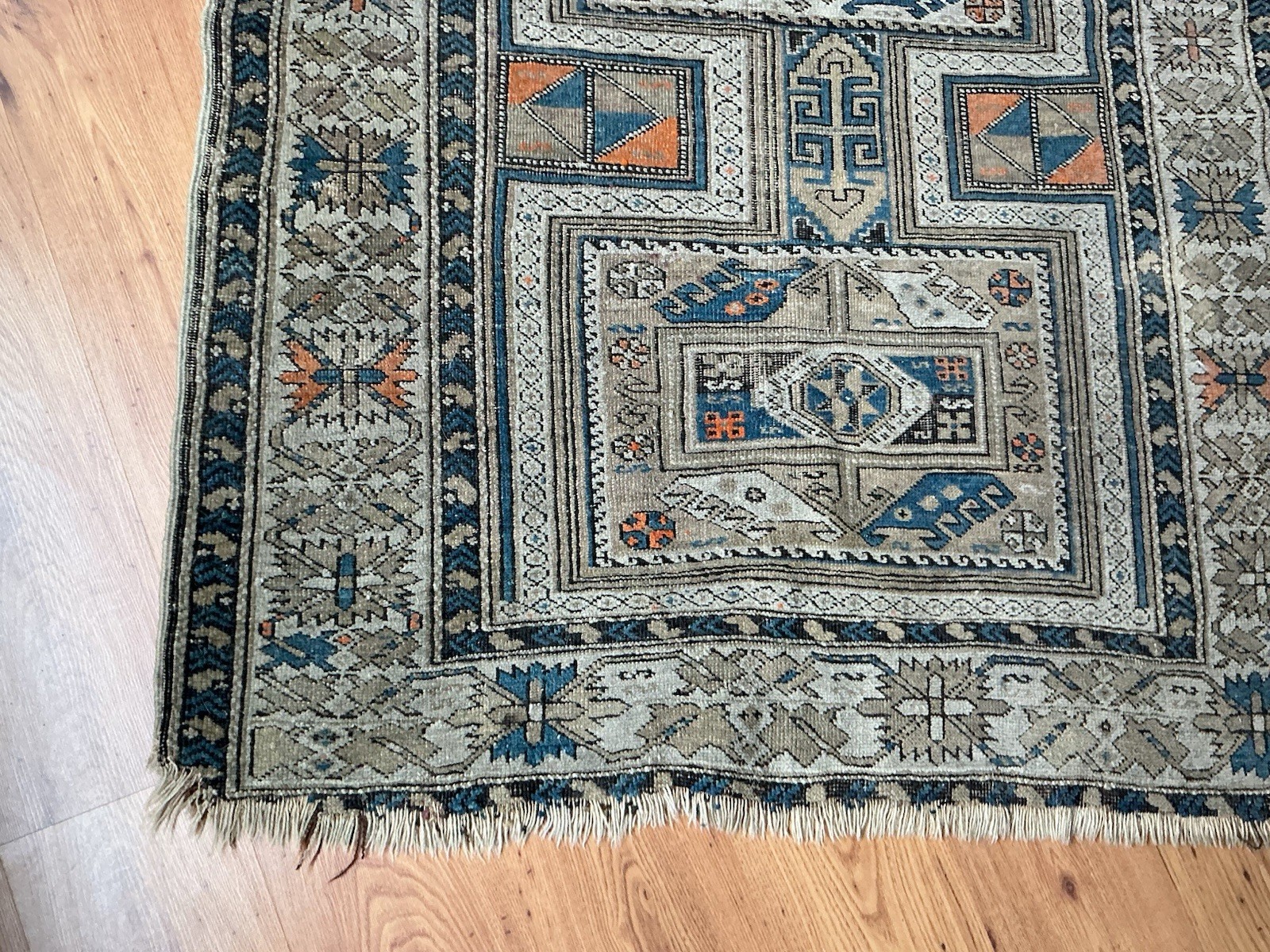 Antique Vintage Karabagh Rug – Hand Knotted From So Caucasus Mts. Early 1900’s
