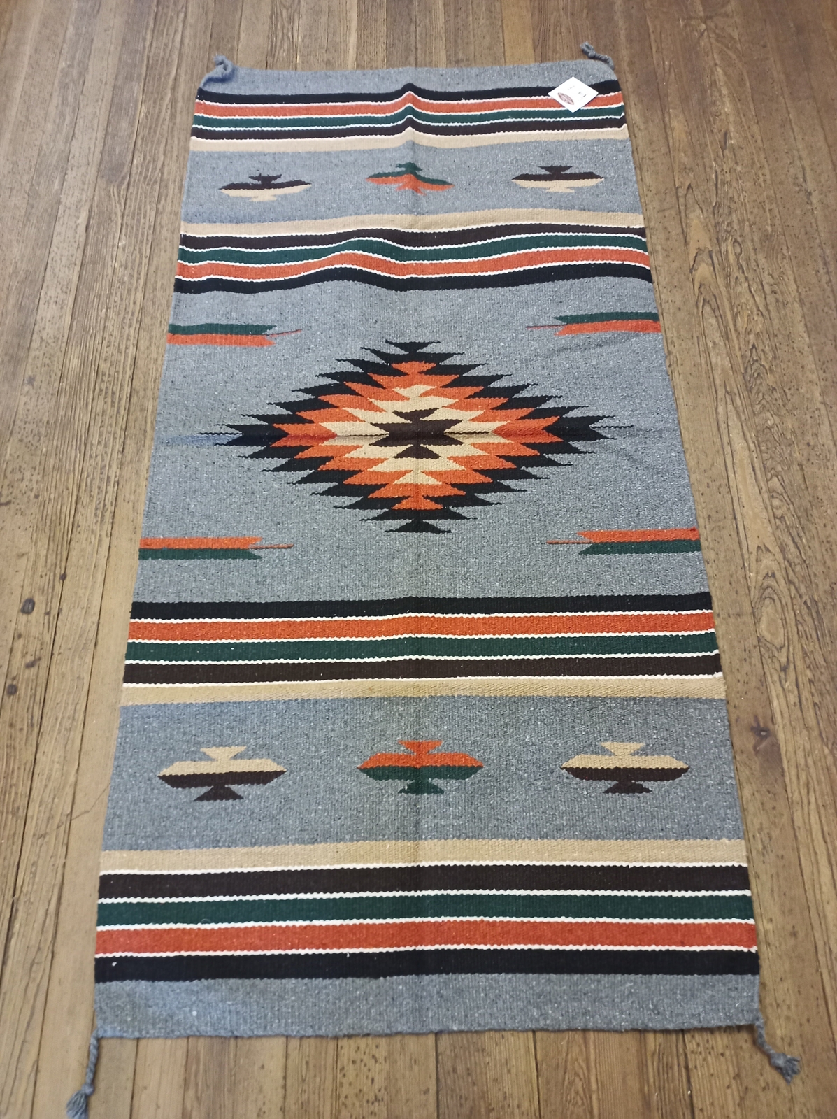 Handwoven Southwest Design Acrylic Rug; 32″x64″