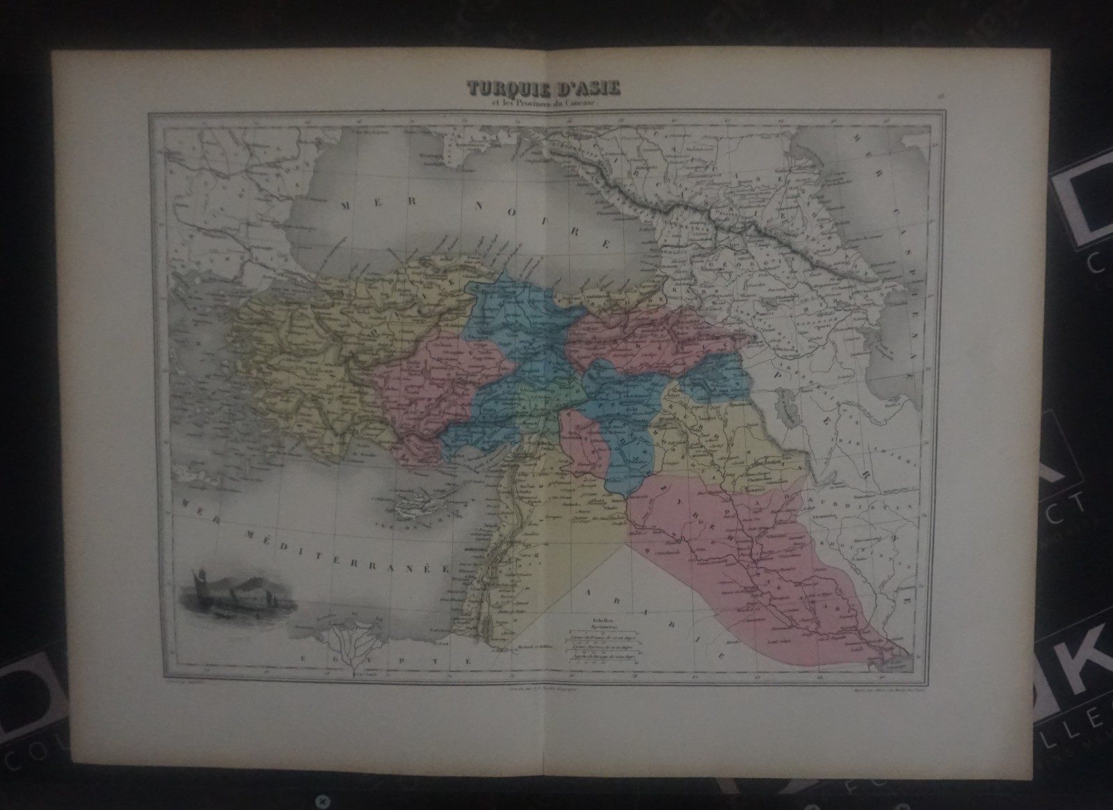 TURKEY c.1873 Turquie d’Asie Ottoman Empire Asia Minor Antique Map