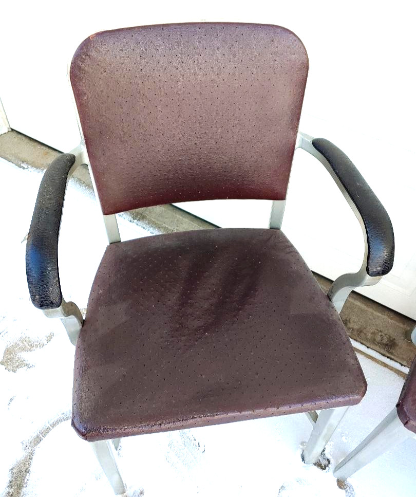 GoodForm Mid Century VINTAGE Industrial ALUMINUM Arm Chair Ohio Pick Up or ship.