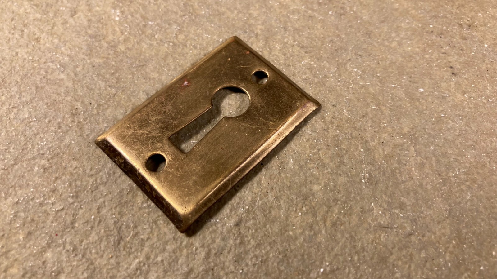 Lock Escutcheon Brass Key Hole Cover Box Chest Drawer Door Hardware Mortise