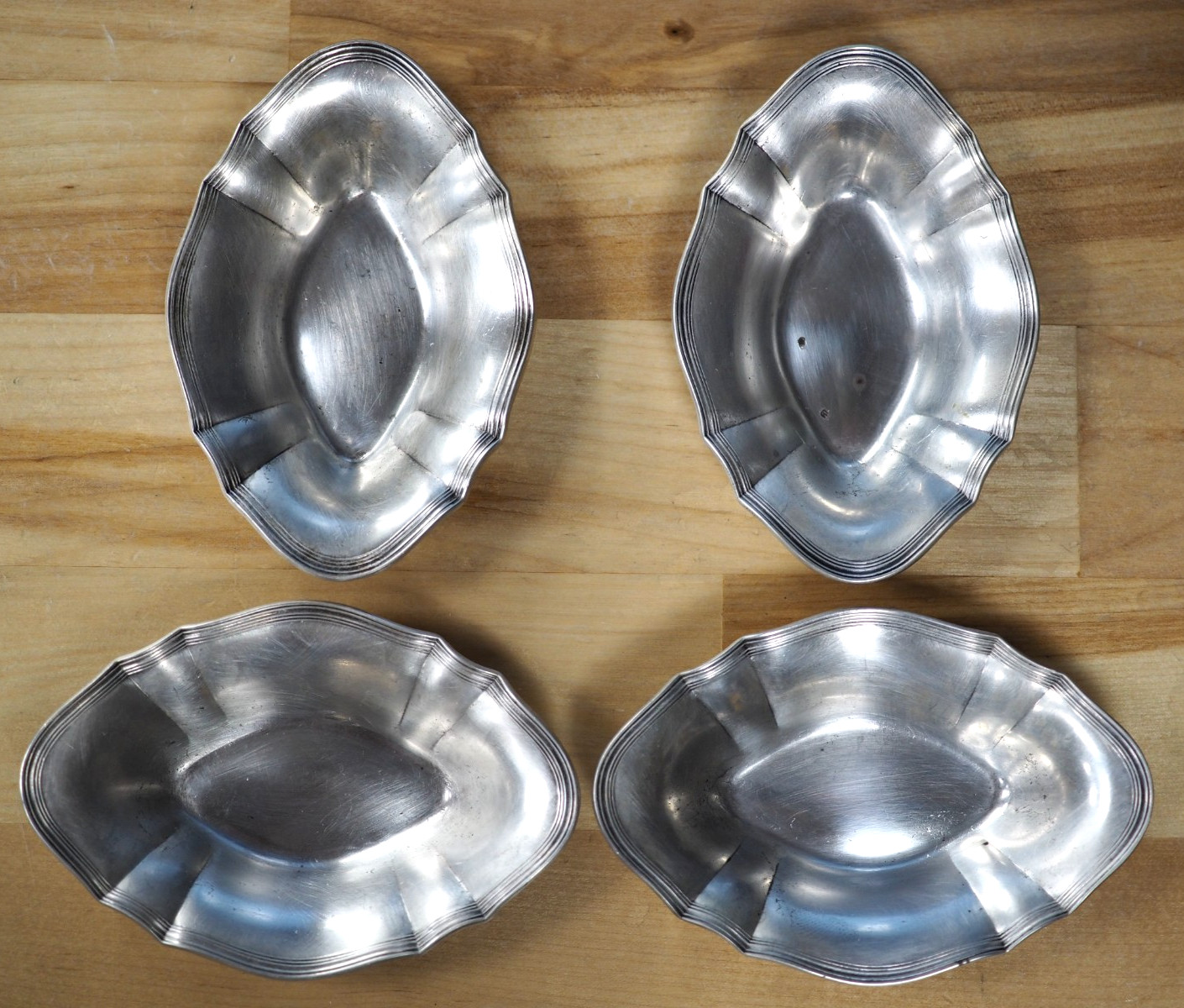 Set of 4 Vintage Tiffany & Co. Makers Sterling Silver Nut Dishes – FREE SHIP!