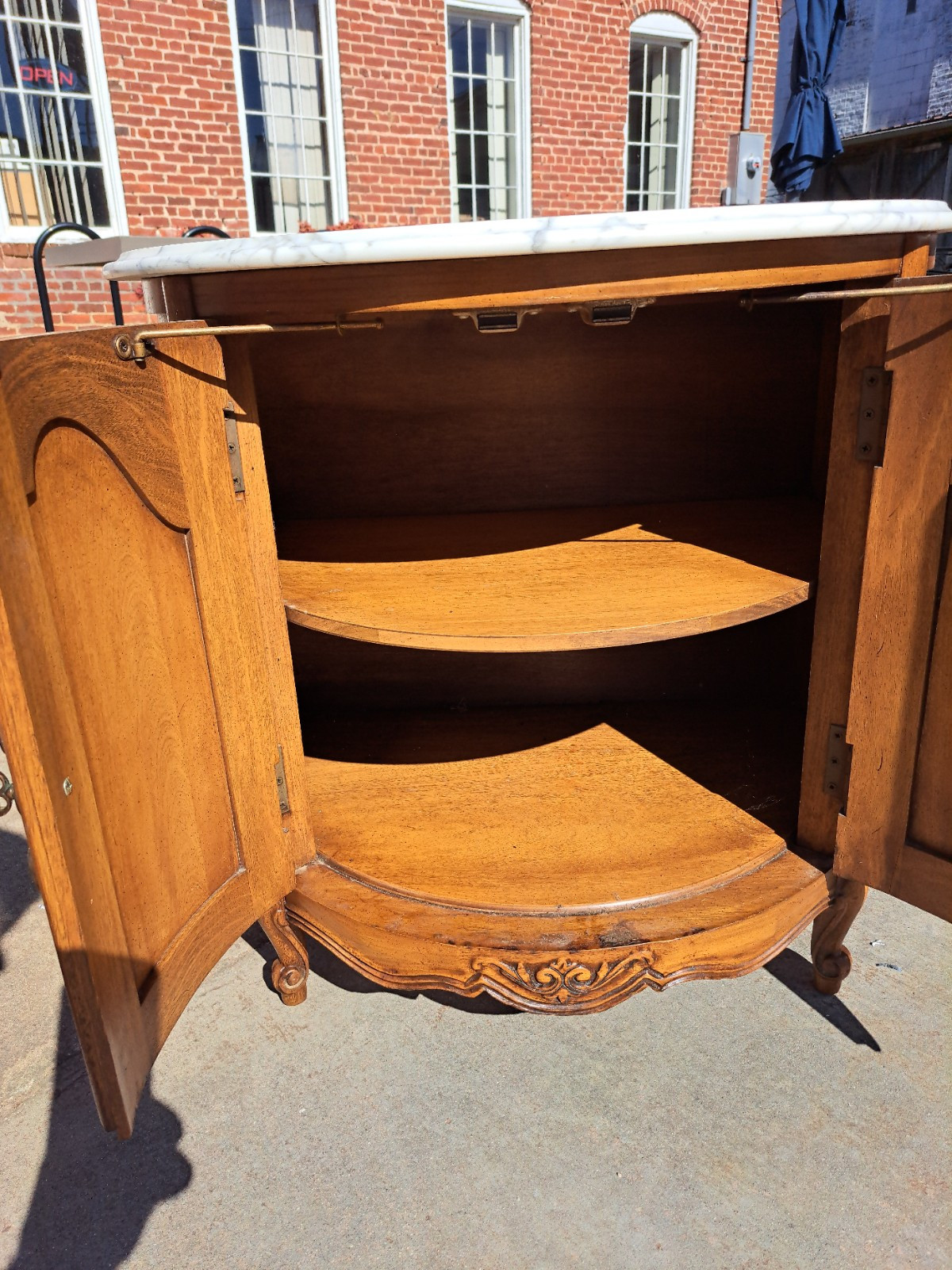 Walnut French Bedside Commodes 20th Century By White Furniture Company