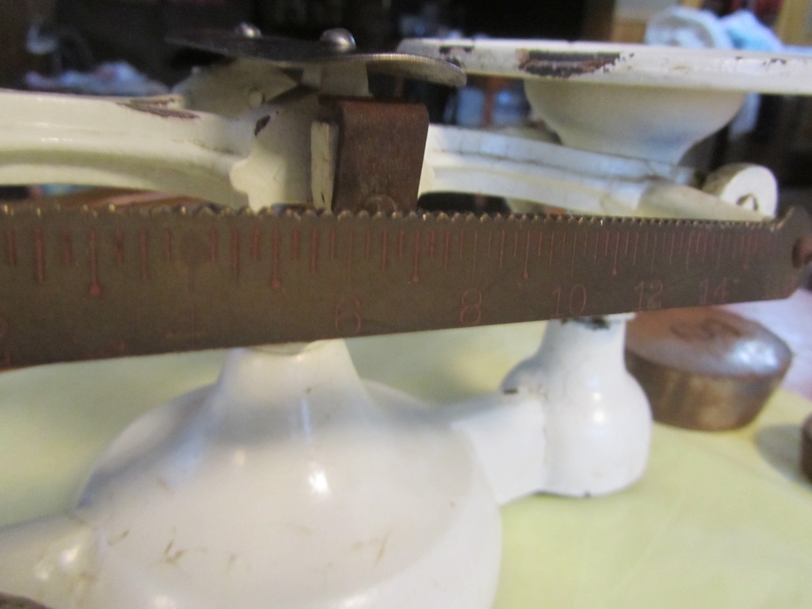 Vintage Antique Penn bakers scale works great brass scale bar 0-16