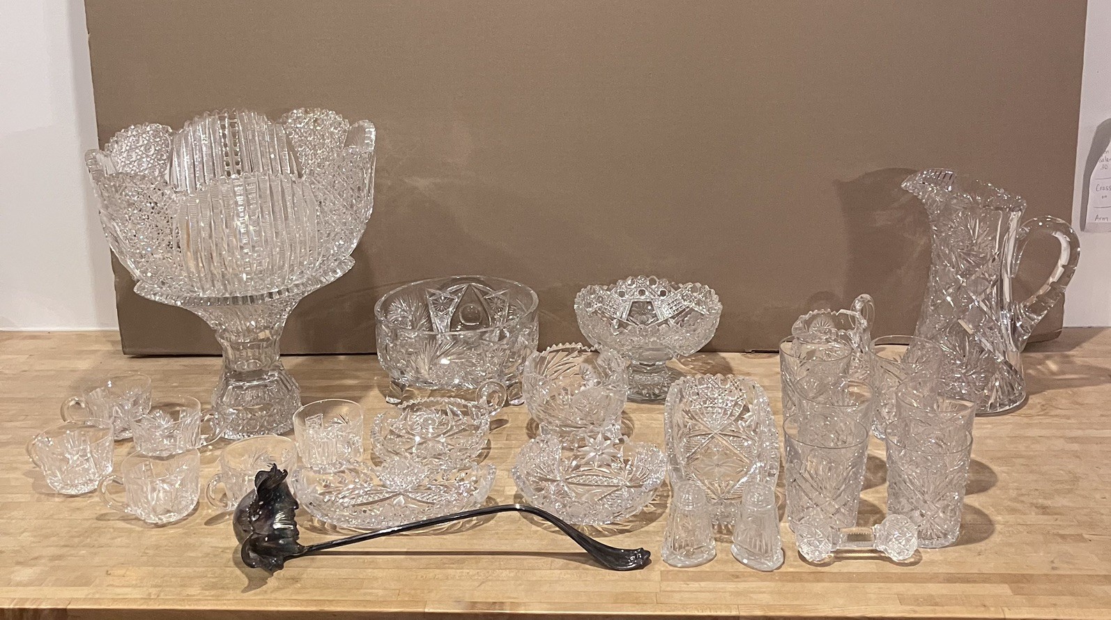 Vintage American brilliant Period Cut Glass Set