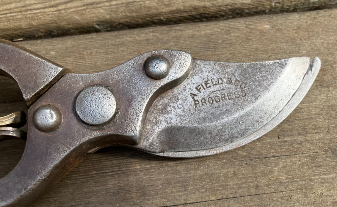 Vintage A. Field & Co. Pruning Shears Brass Spring