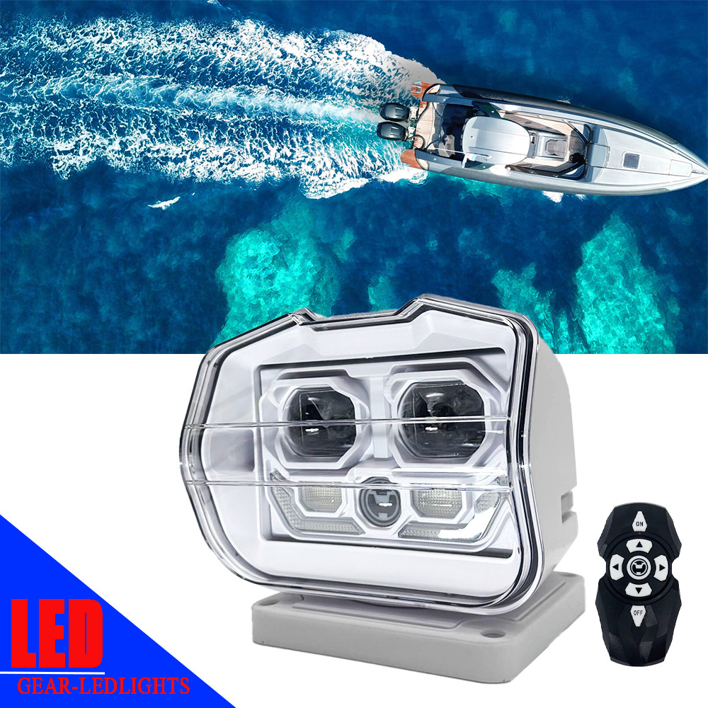 Truck Boat RV Wireless 60W LED Searchlight Marine Remote Control Spot Light