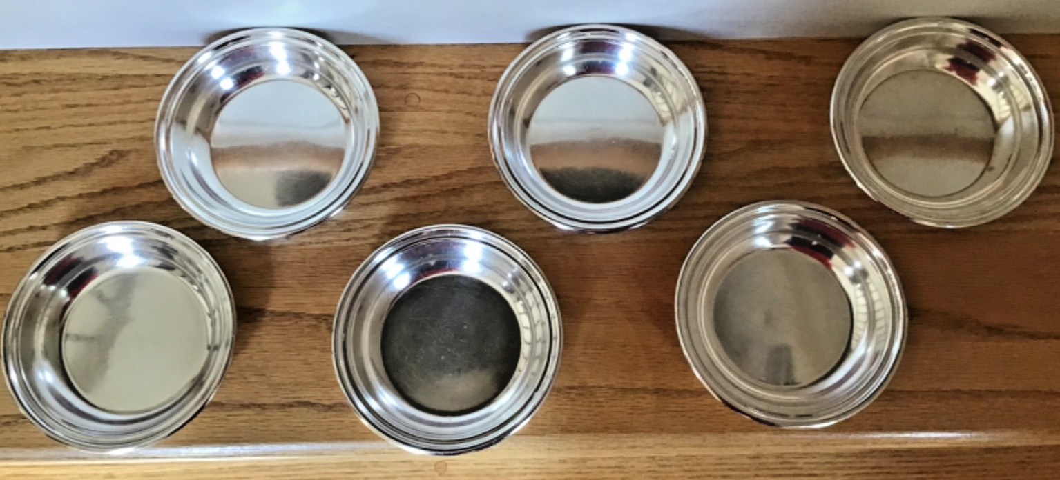 Six (6) GLADWIN LTD. “EMBASSY” Hard Soldered Bowls ~~ 5.5″ Diameter