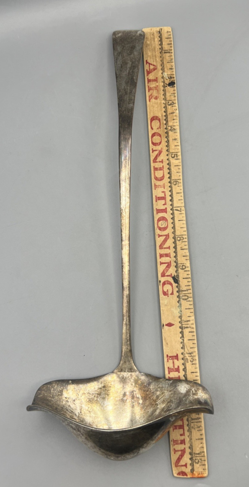 Solid Soup punch Ladle SilverPlate by International Silver 15” Huge 208 Grams