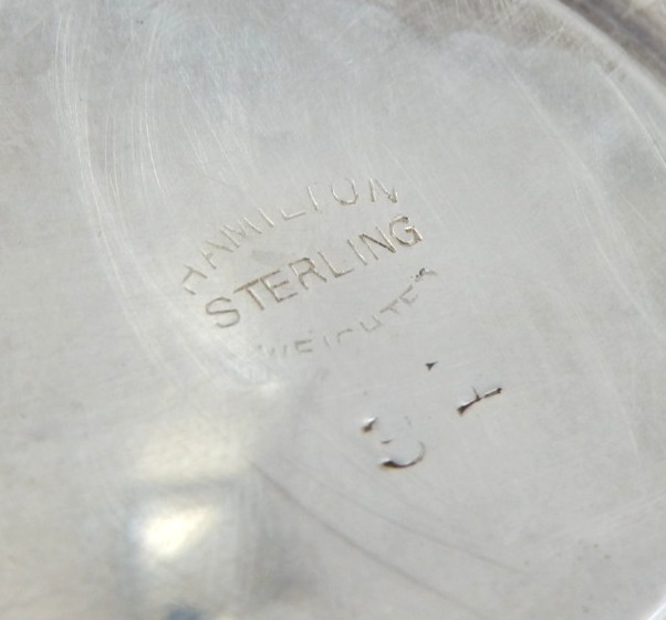 ANTIQUE STERLING SILVER HAMILTON COMPOTE DISH, FOR SCRAP OR SALVAGE, 68.3 GRAMS