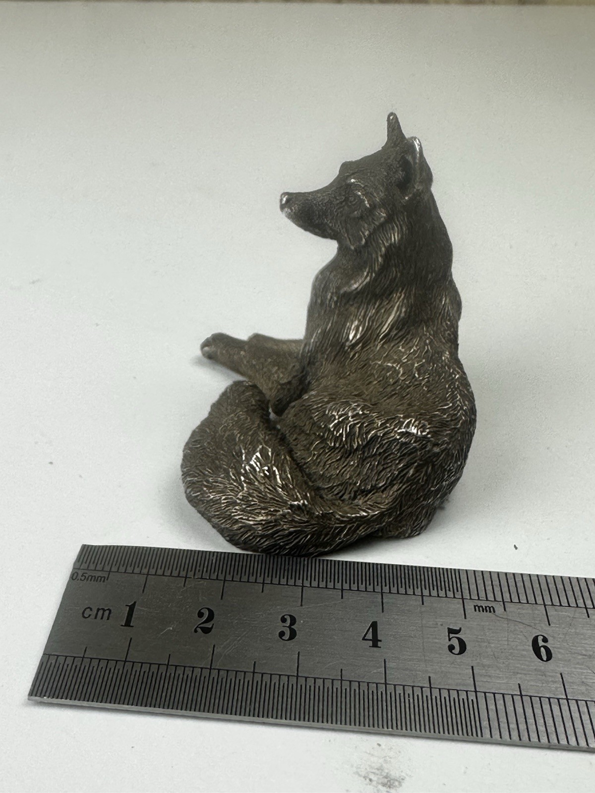 FM Marked Sterling Silver Filled Wolf Figure Available Worldwide