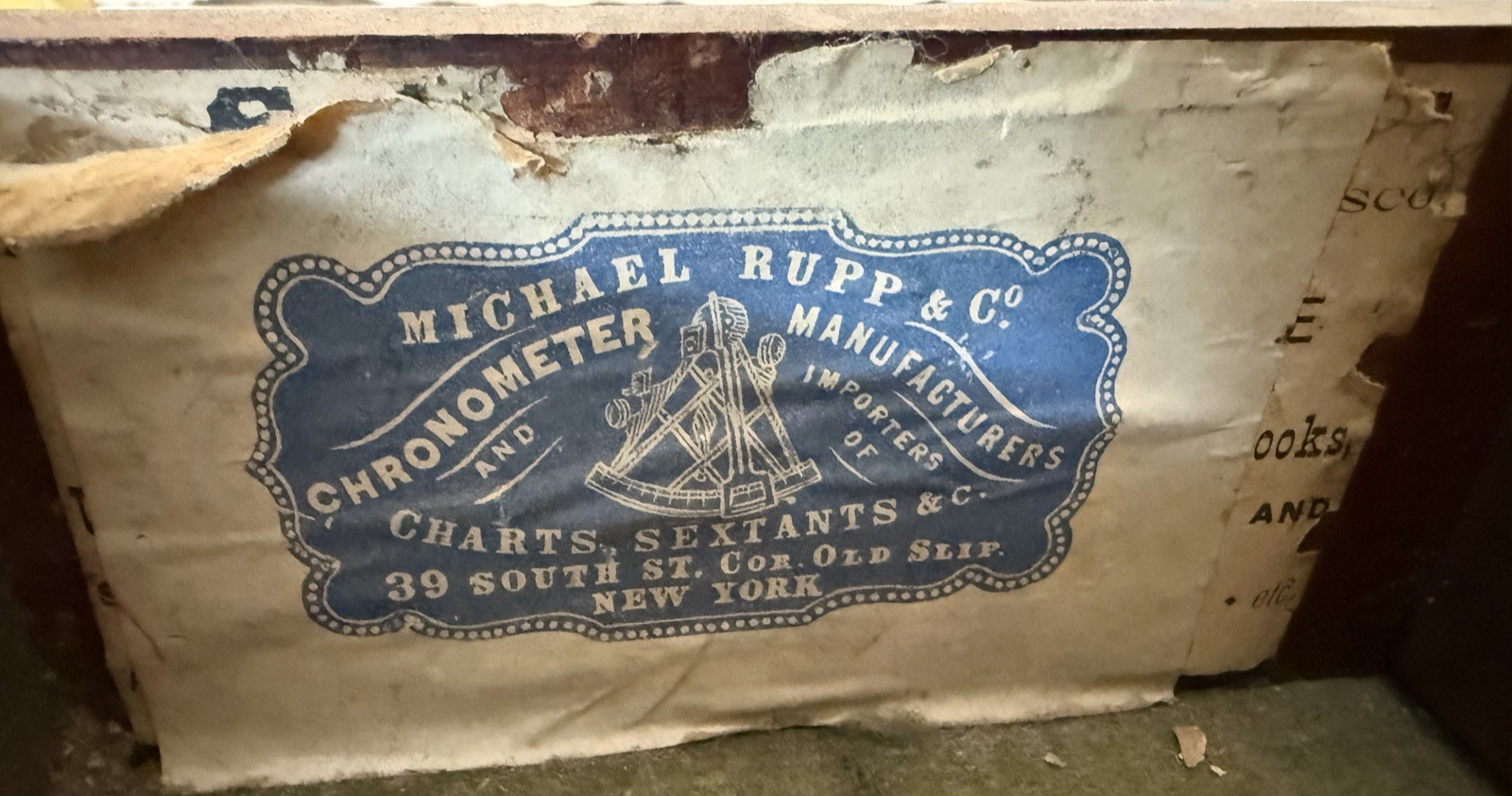 1800s Cased Sextant Michael Rupp & Co Original