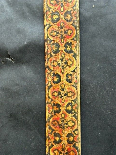 RARE OLD VINTAGE WOOD HAND PAINTED FLOWER DESIGN DOOR /CEILING PANEL 6 F APPROX
