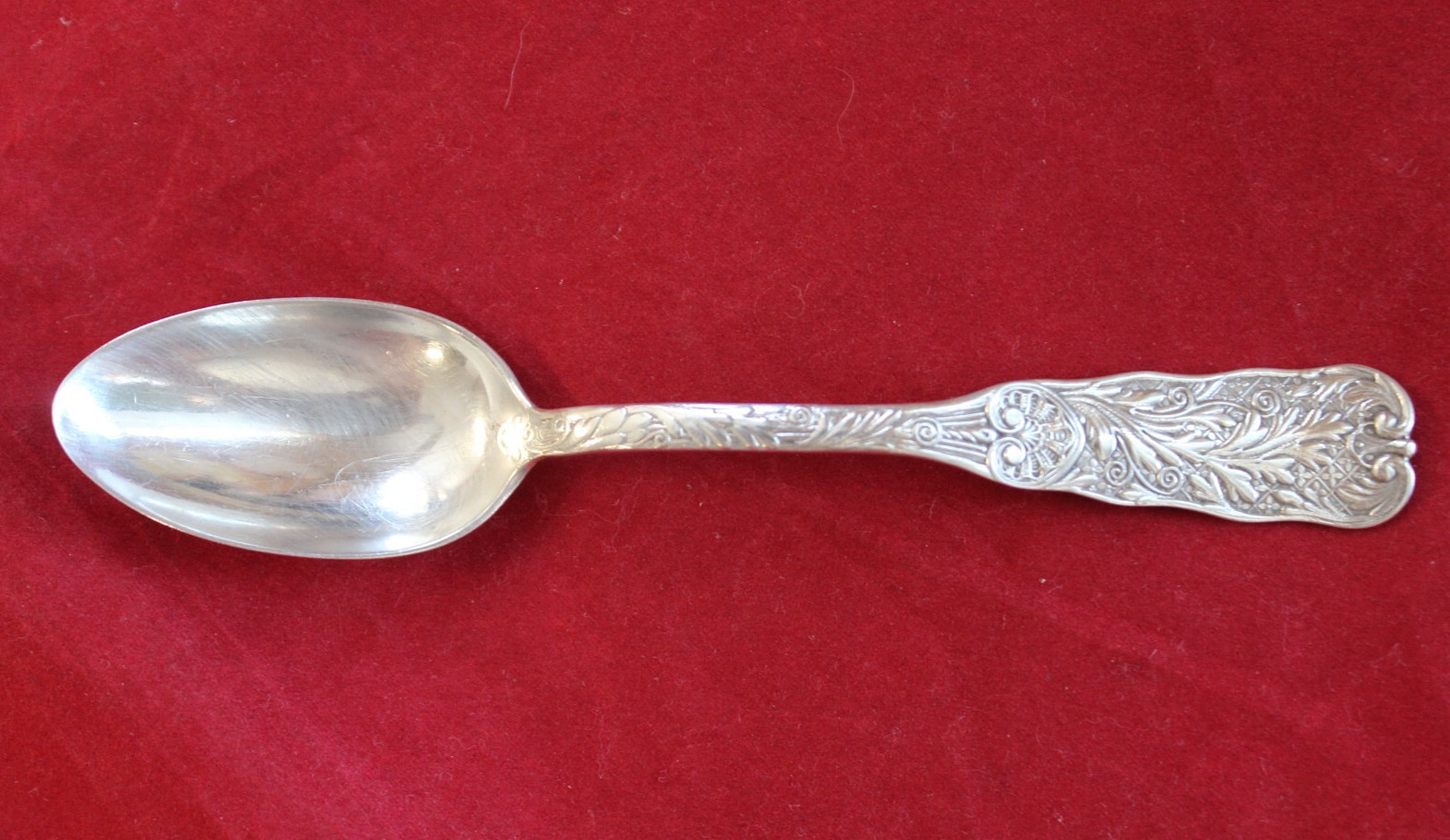 St. Cloud by Gorham 5 1/2″ in. Five O’Clock Teaspoon (1885) Engraved “Lora” 20g