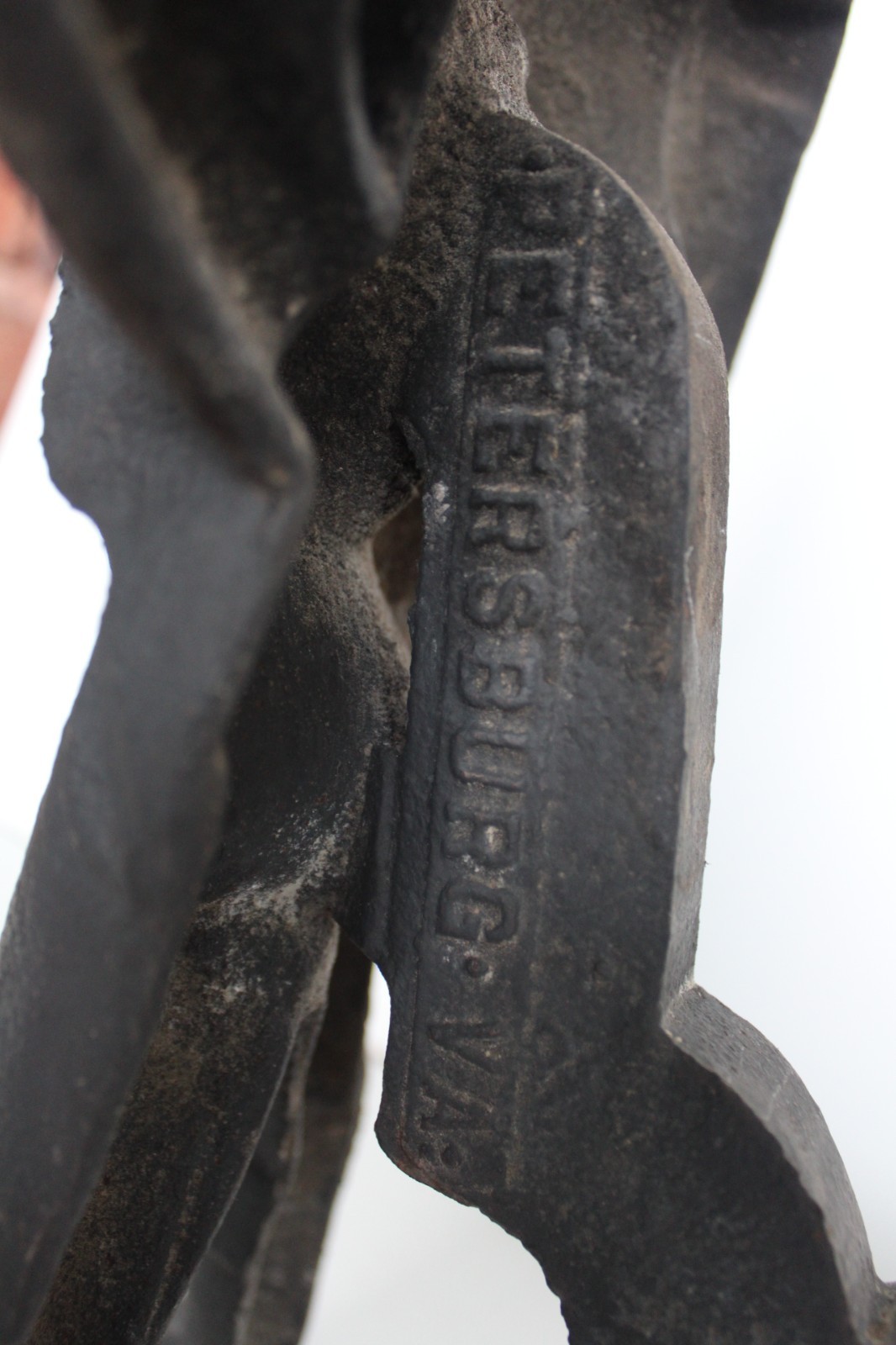 Antique 1876 Centennial George Washington Cast Iron Andirons, Appomattox, VA.