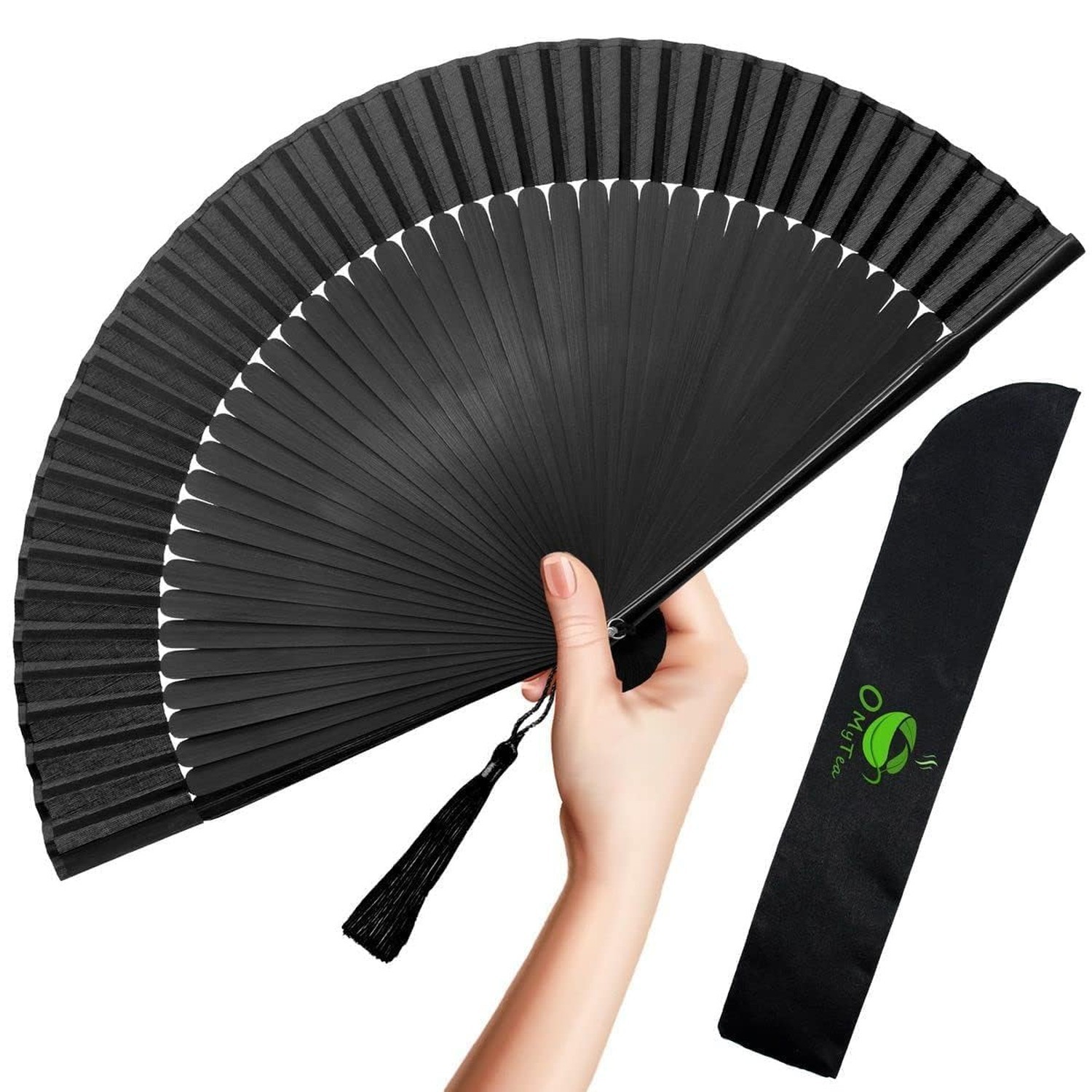OMyTea Folding Hand Fan for Women – Foldable Chinese Japanese Vintage Bamboo …
