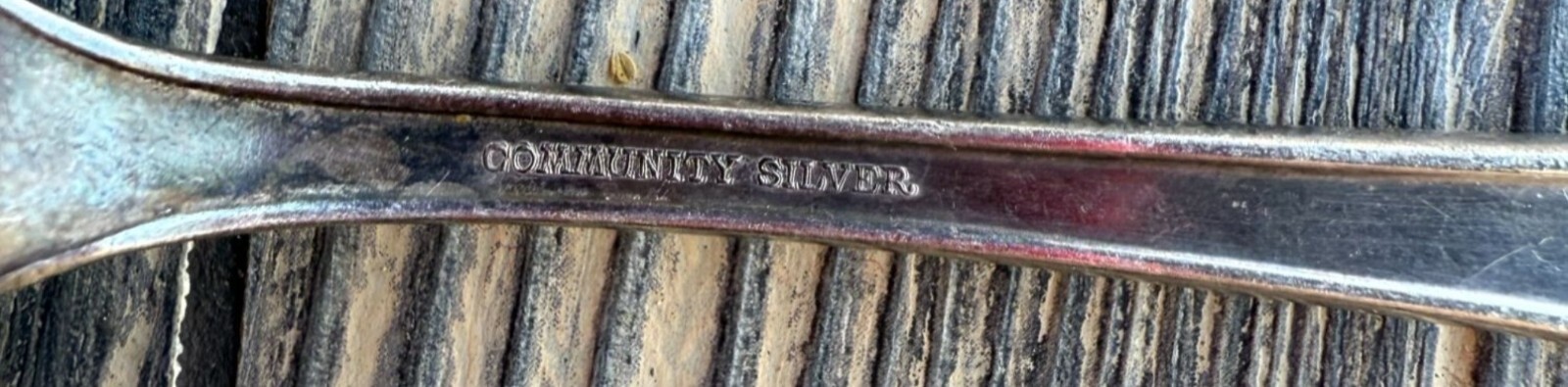 Vintage Community Silver Teaspoon With Ornate Handle Design