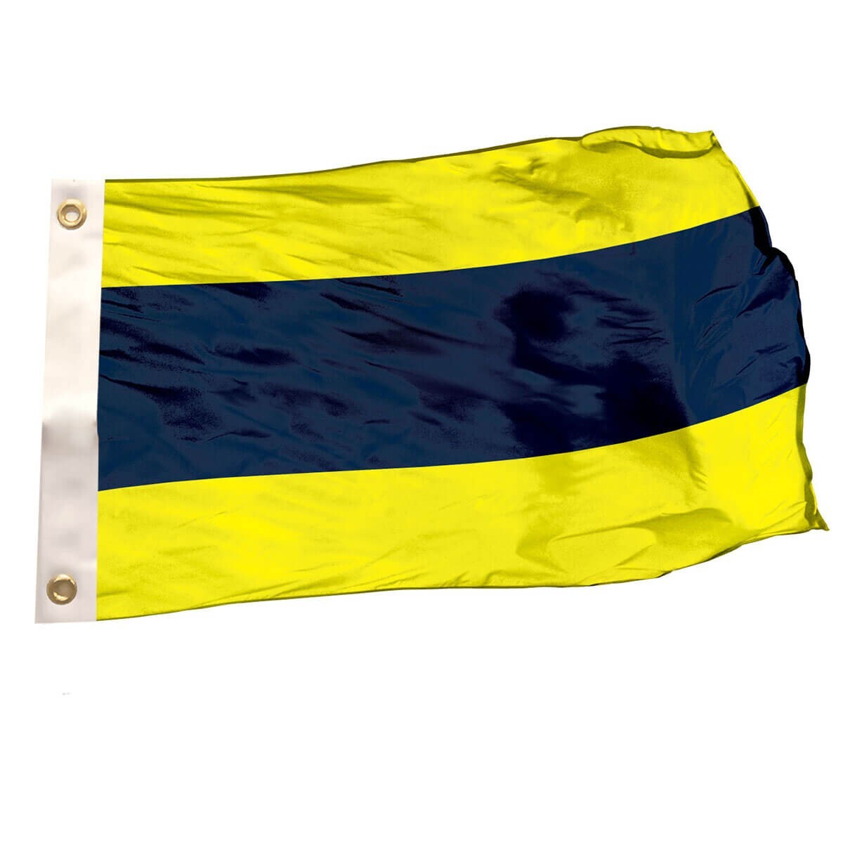 EDER SIGNAL CODE NAUTICAL FLAG Letter D DELTA 2’X2′ Size 3 ICOS Brass Grommets