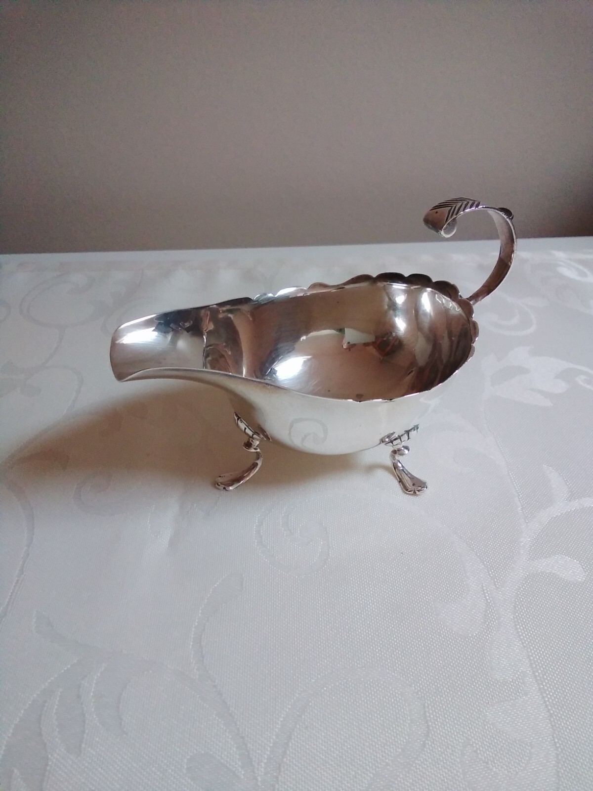 75g 1896 Sterling Silver Sauce Boat Birmingham, J W