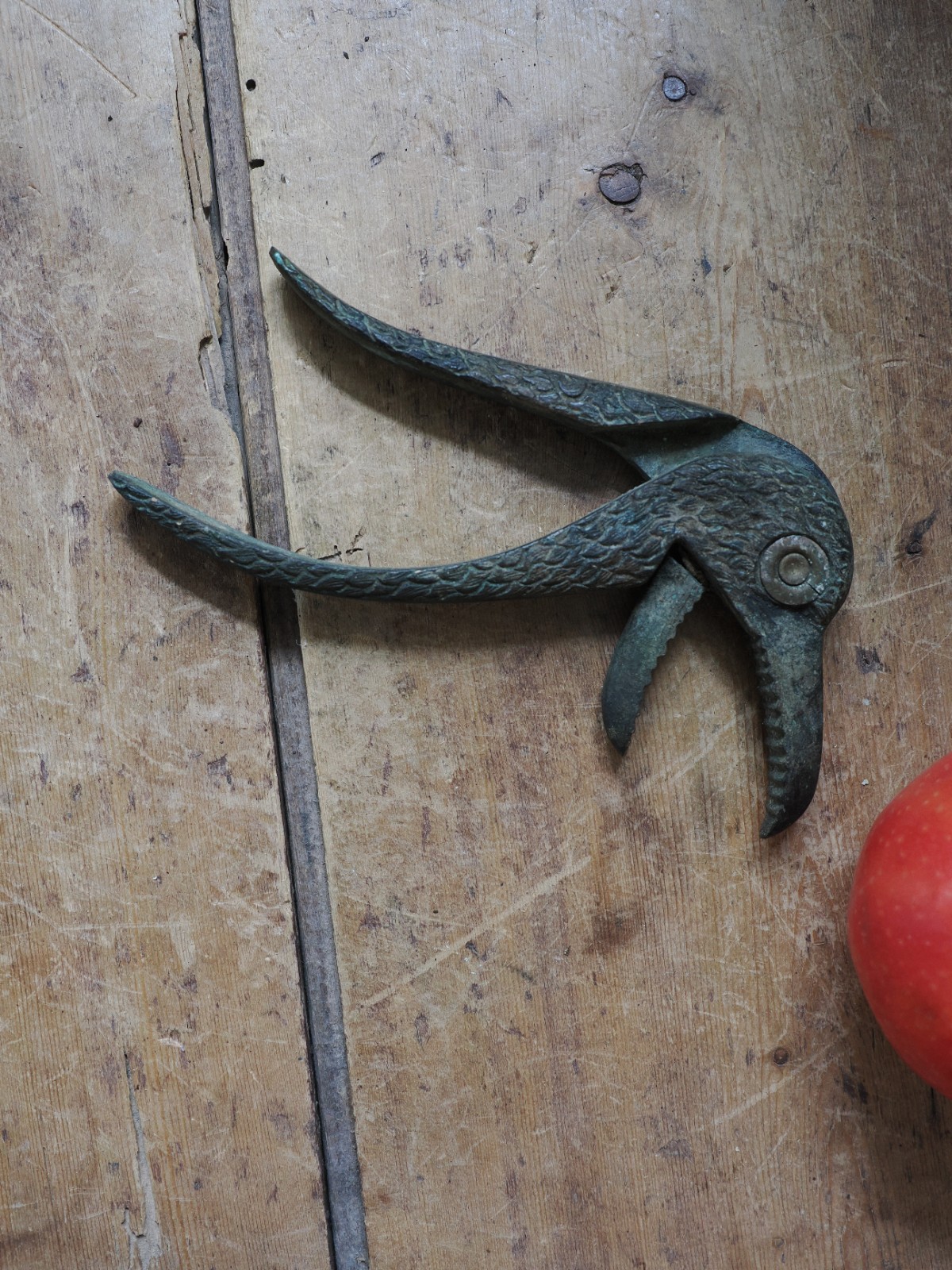 Genuine Antique Bronze Parrot ? Bird Nutcracker Nut Crackers