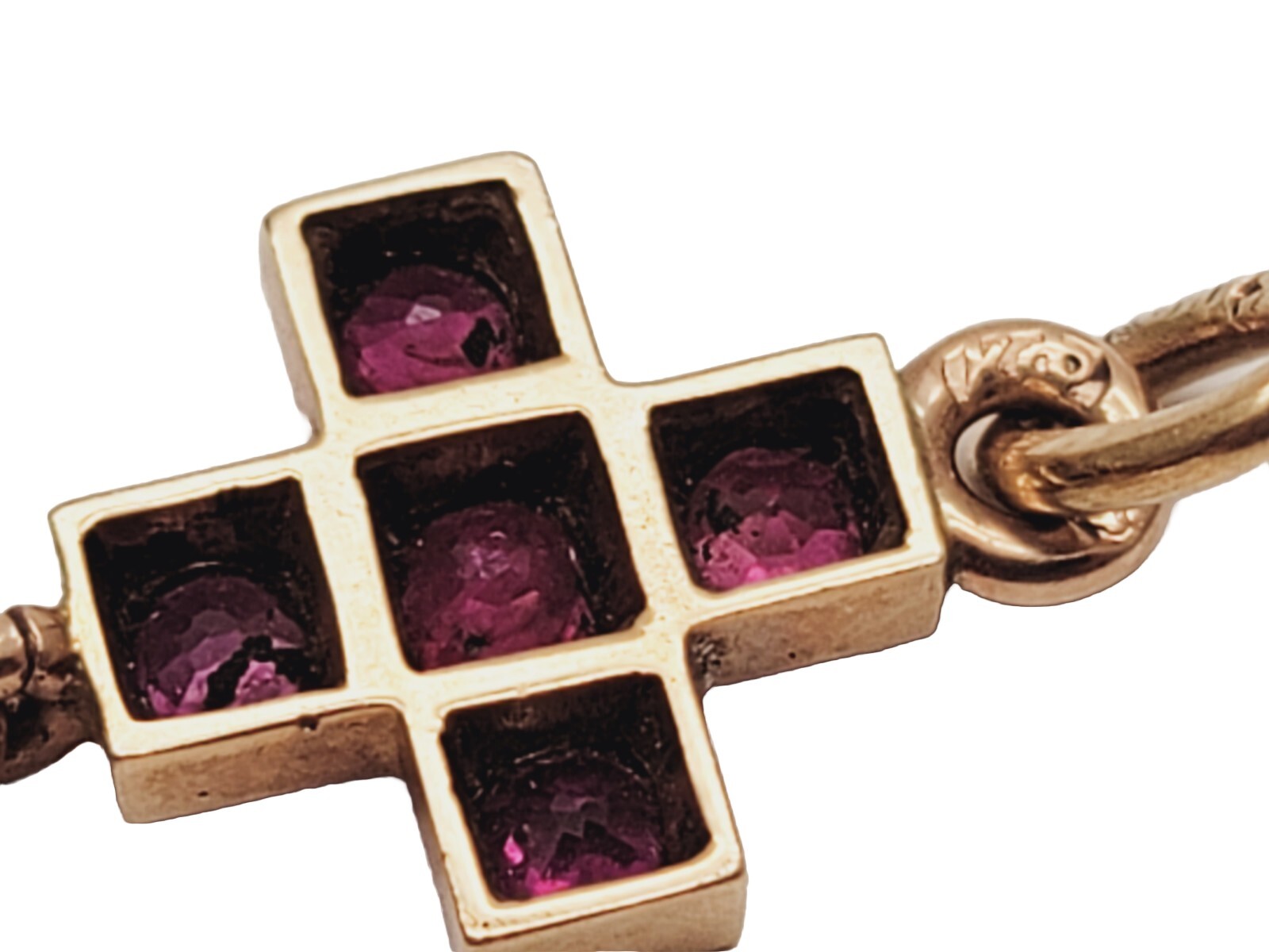 Antique Victorian 14K Gold Ruby Gemstone Brooch Pendant Jewelry Imperial Eagle