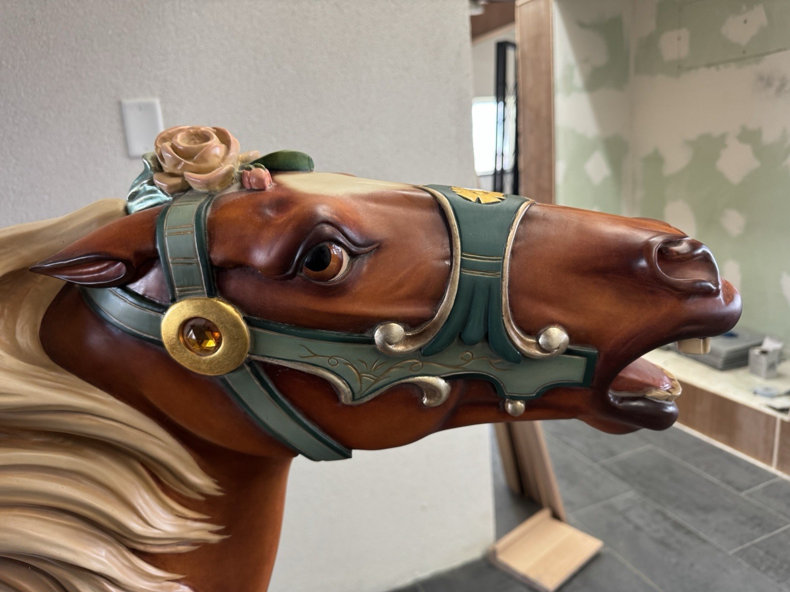 Fully Restored Antique Spillman Outside Row Jumper Stargazer Carousel Horse