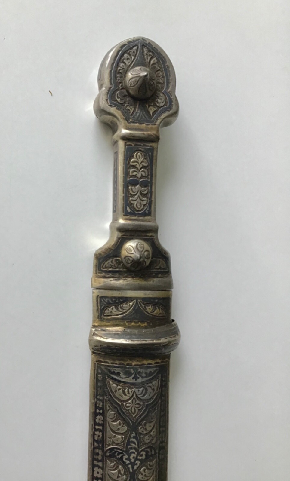 Russian silver antique niello Dagger Caucasian Kindjal knife ottoman