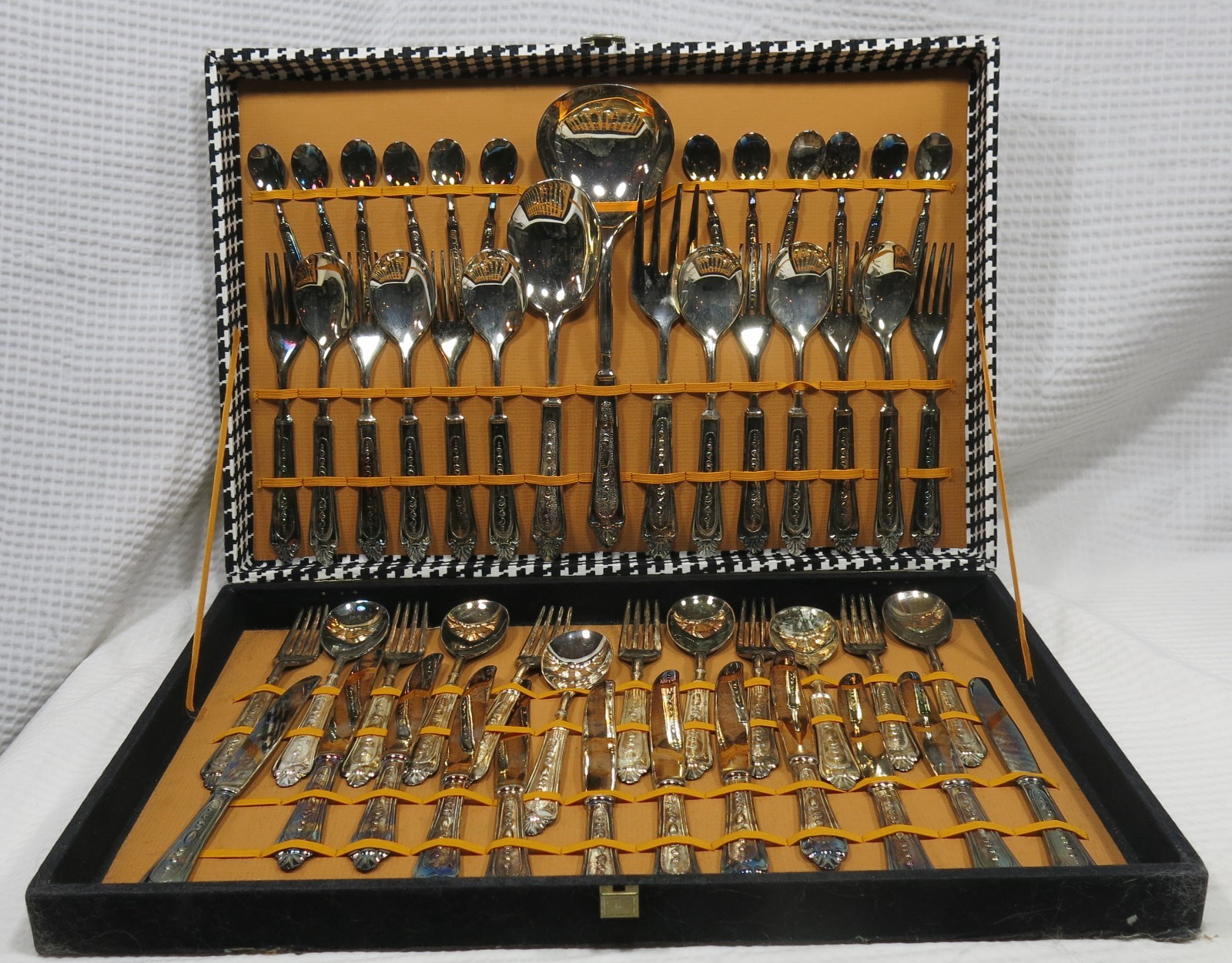 Italian Silverplate Silverware With Box 50+ Pieces (Set 6)