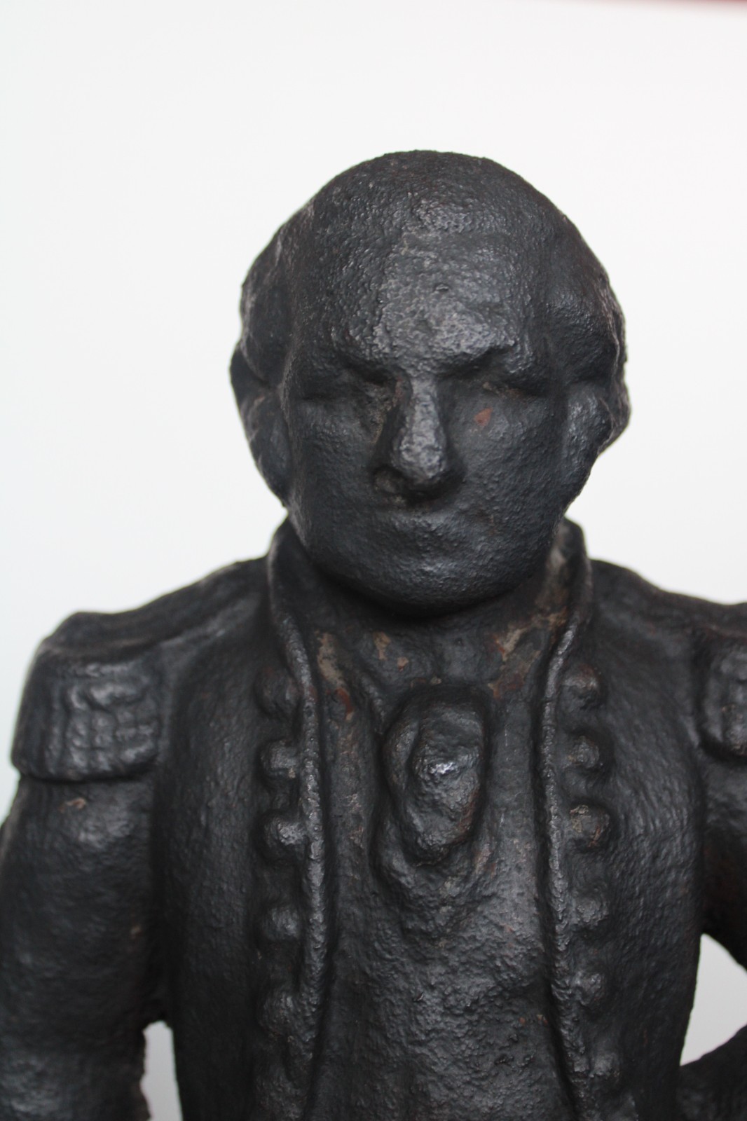 Antique 1876 Centennial George Washington Cast Iron Andirons, Appomattox, VA.