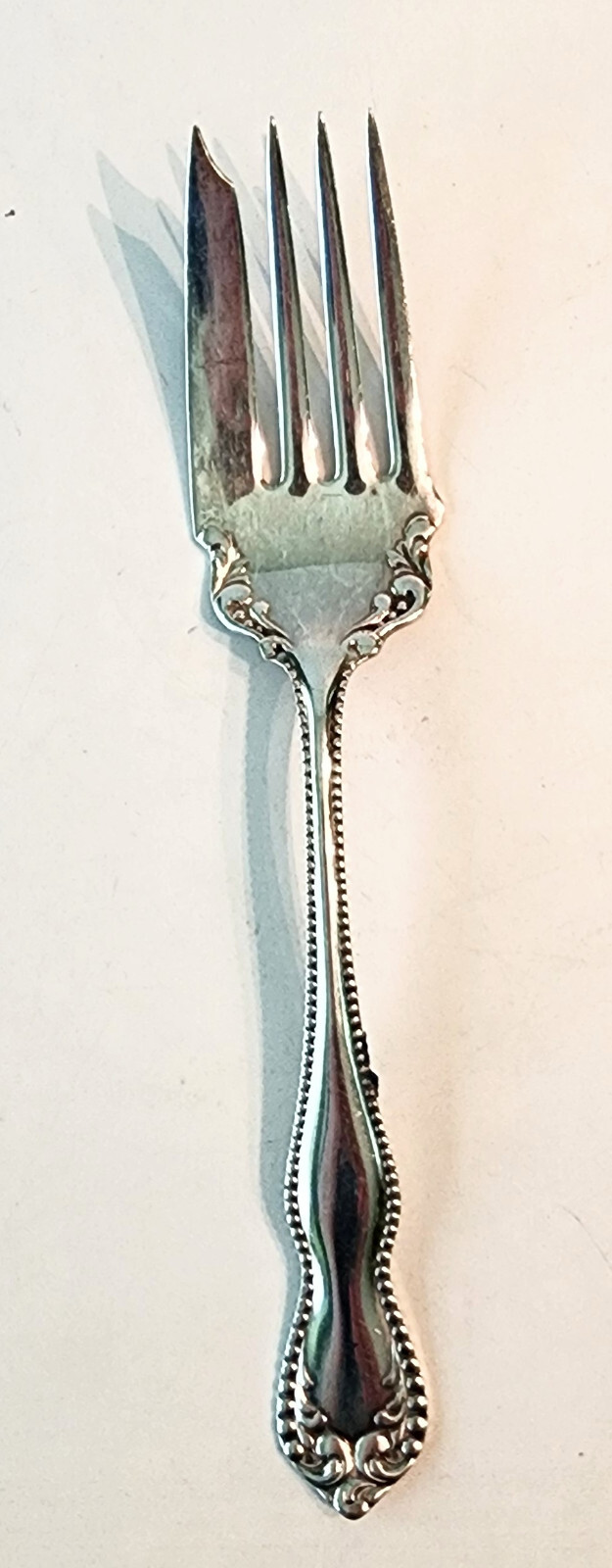 Antique 1898 Silverplate Cold Meat Serving Fork Holmes & Edward’s XIV Pearl