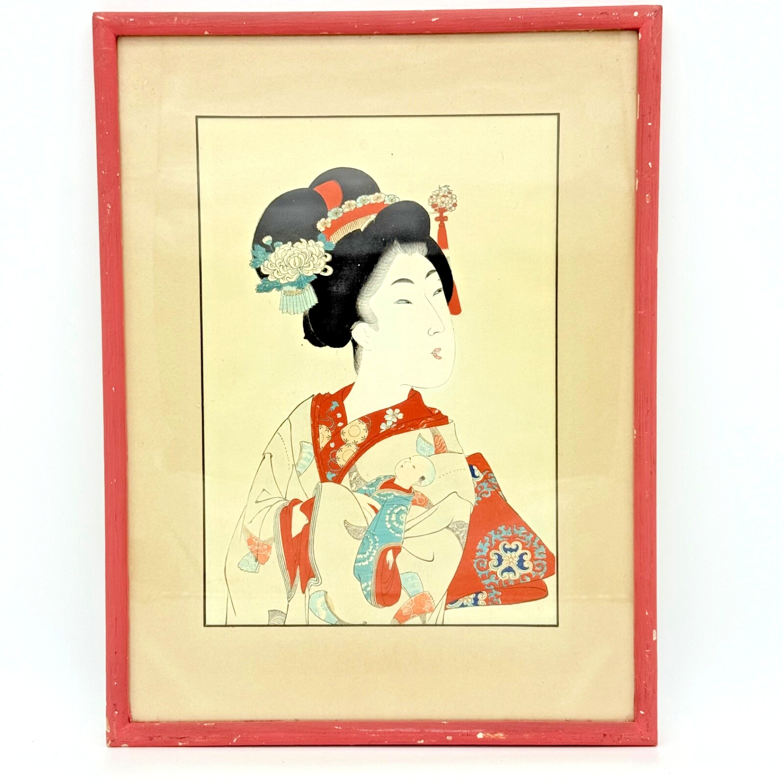 Japanese Woodblock Print Toyohara Chikanobu 1838-1912 Bijinga Oban Series 1896