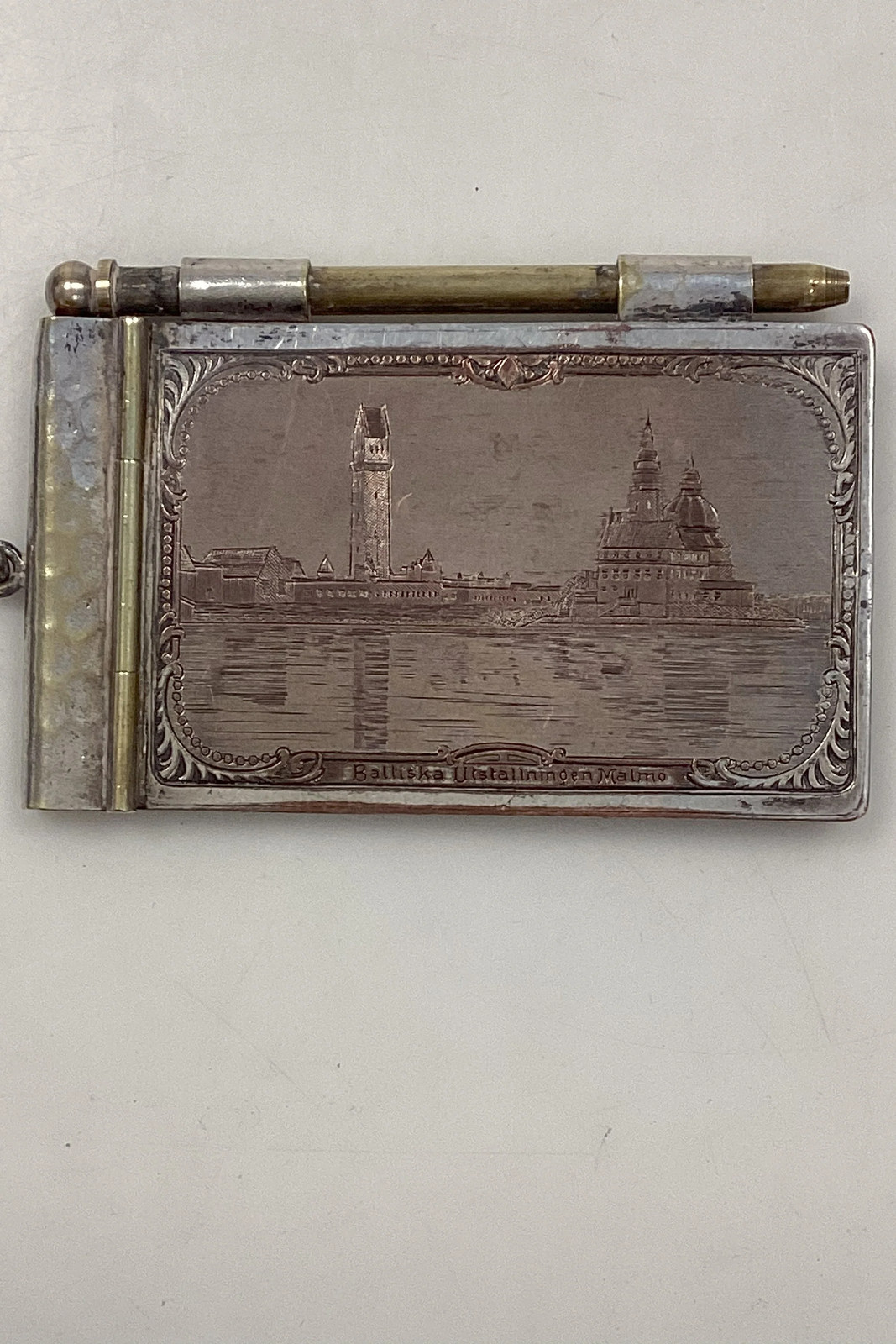 Baltic exhibition Malmö notebook in silver plate