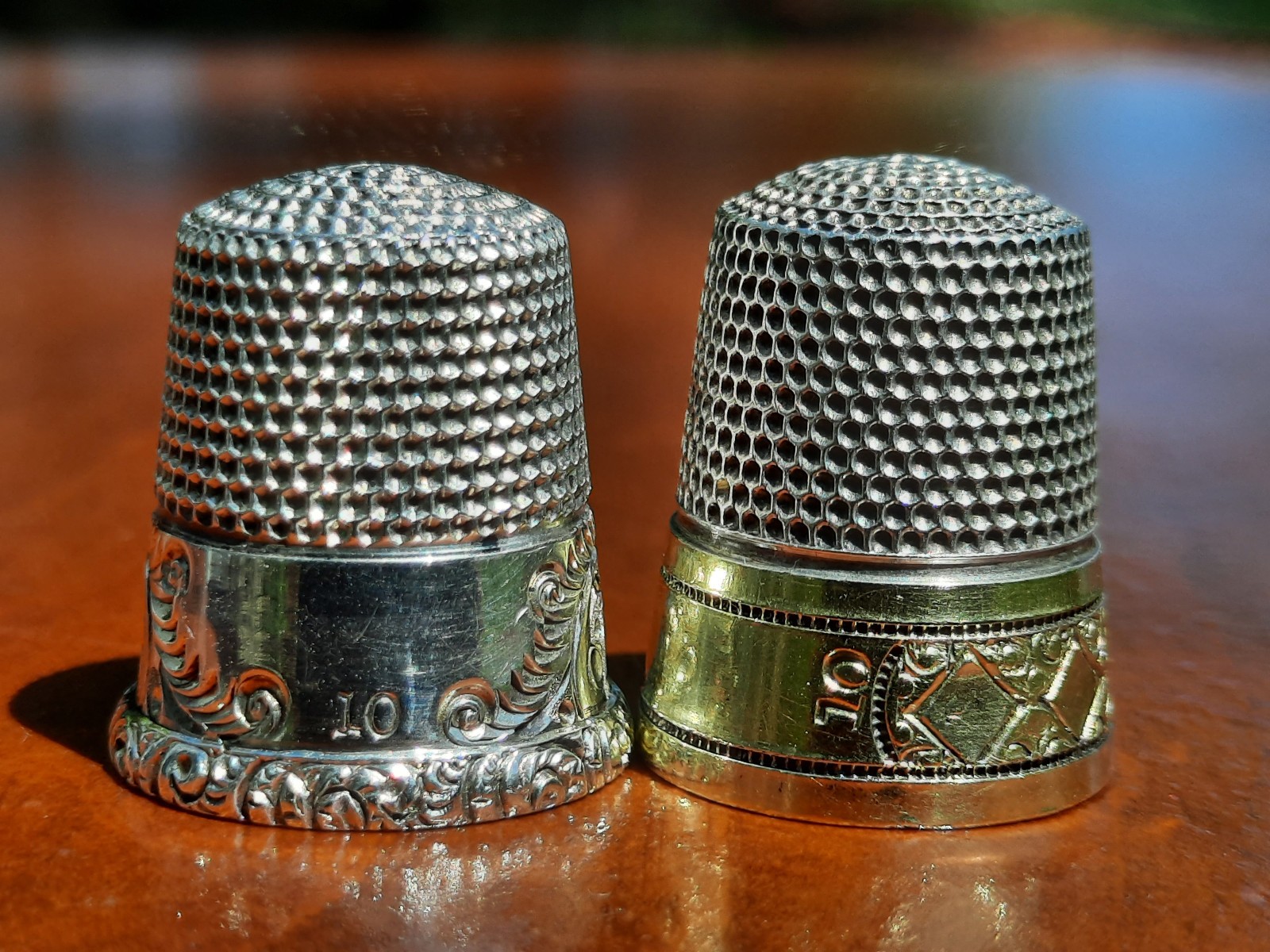 Sterling 2 Thimbles & Button Hook, Simons Bros, Ketcham & McDougall, Spalding