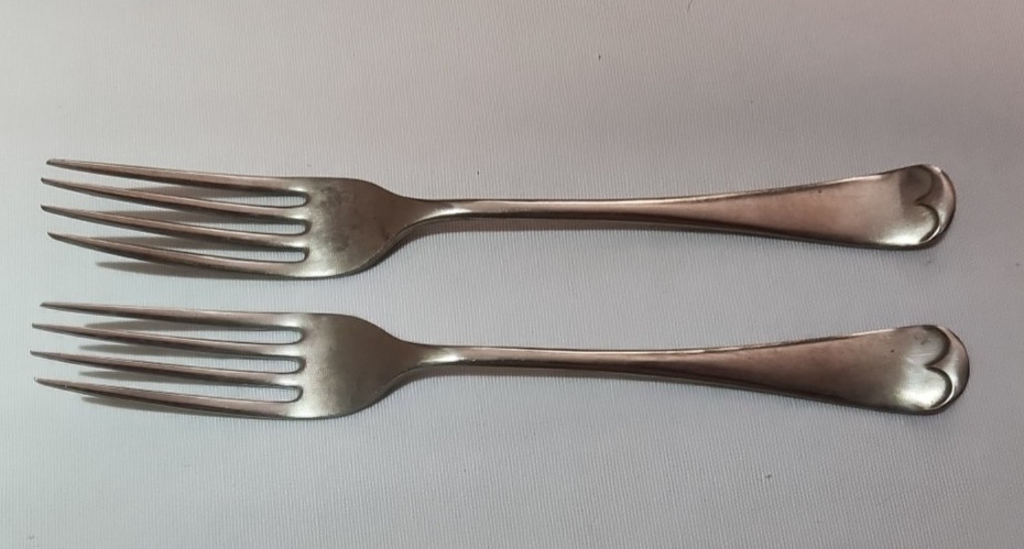 2 – Late 1800’s -Harrison Bros. & Howson Alpha Plate Serving Forks – Sheffield