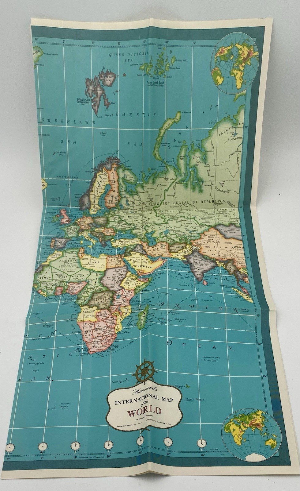 Vintage Hammond’s Map Book Library US Canada North America etc. 9 Maps