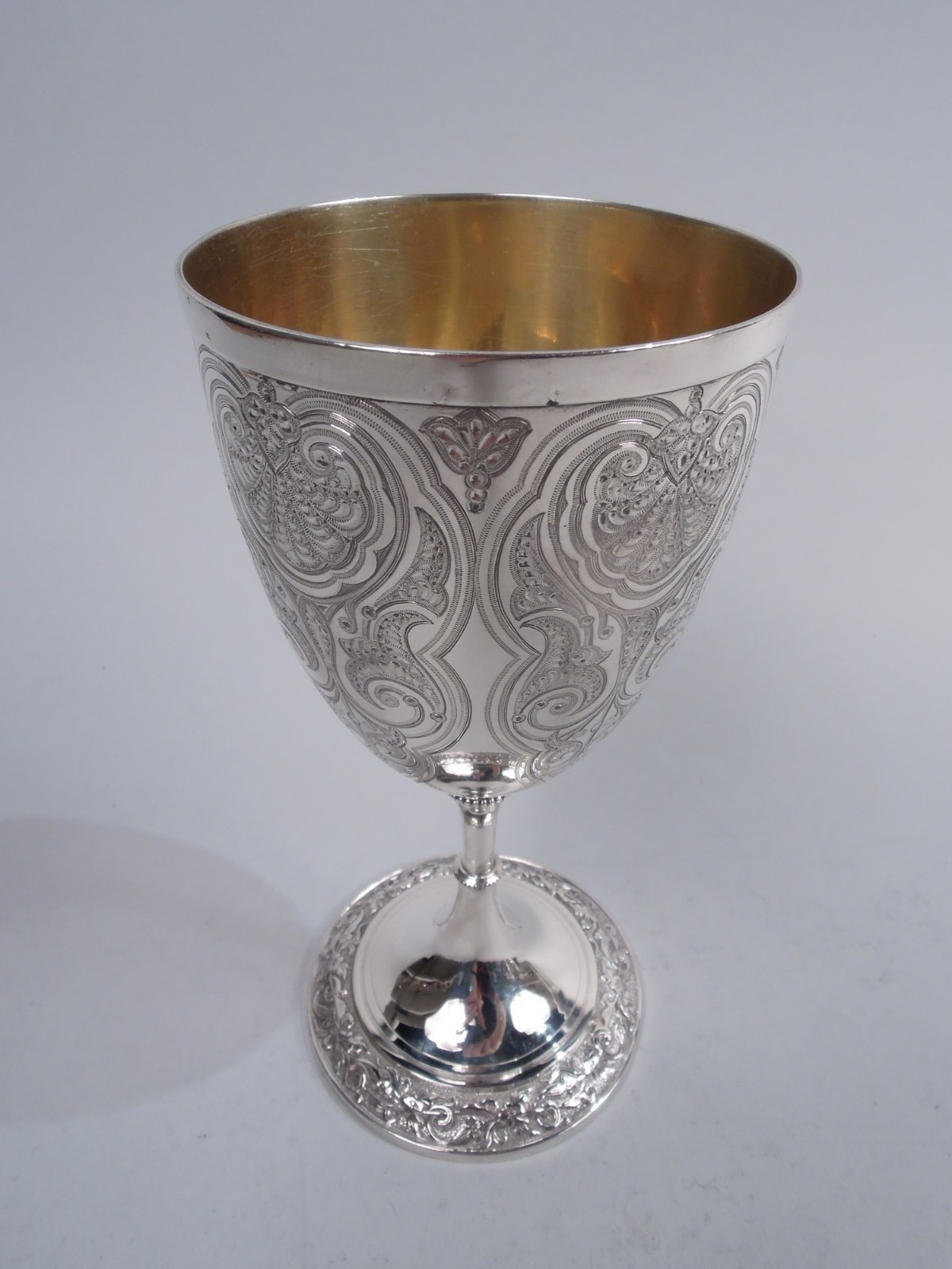 Elkington Goblet Antique Victorian Classical English Sterling Silver 1859