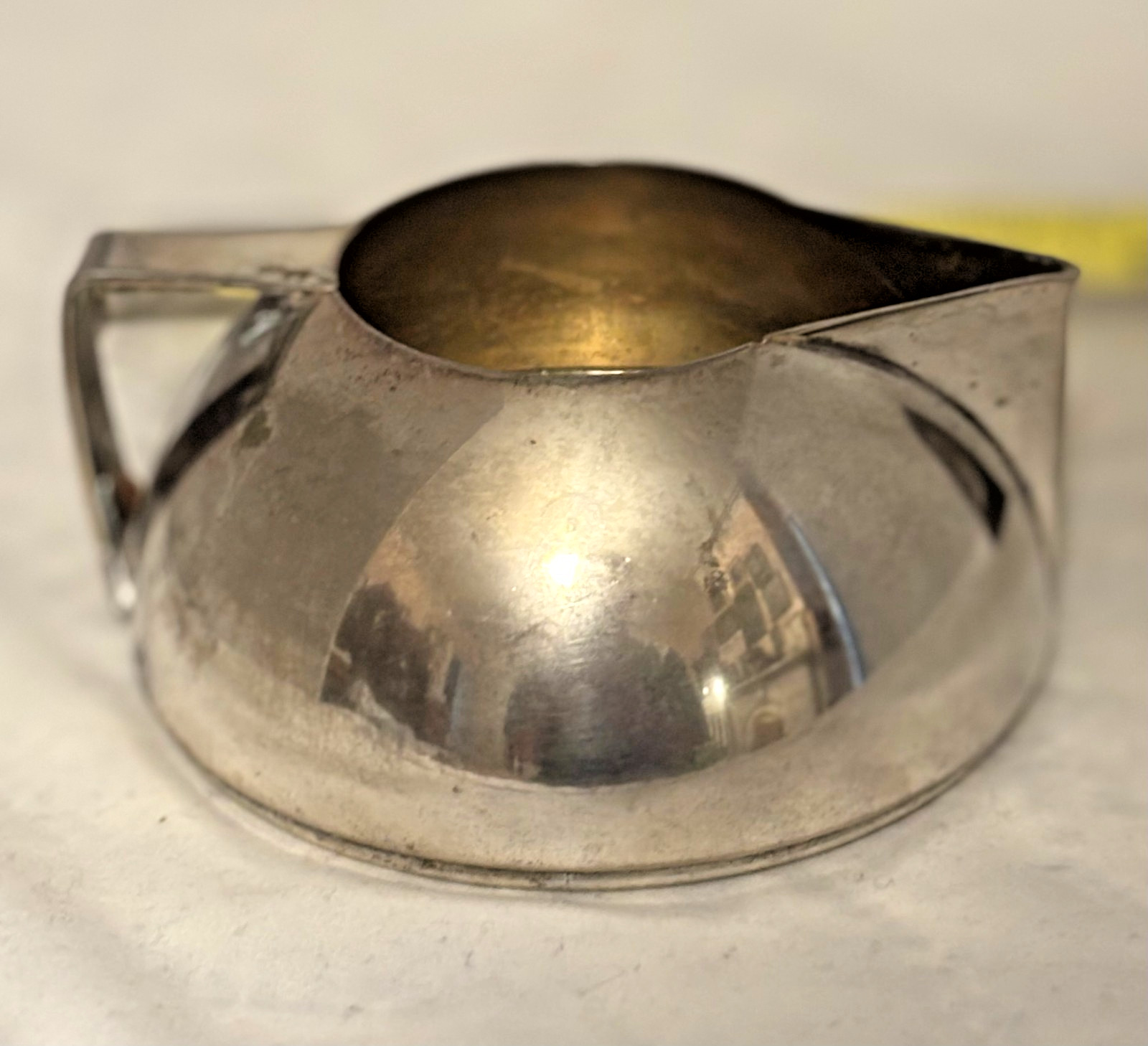 VINTAGE ART DECO NAPIER SILVER PLATED CREAMER THE TOP OF THE “DUPLEX SPHERE” SET