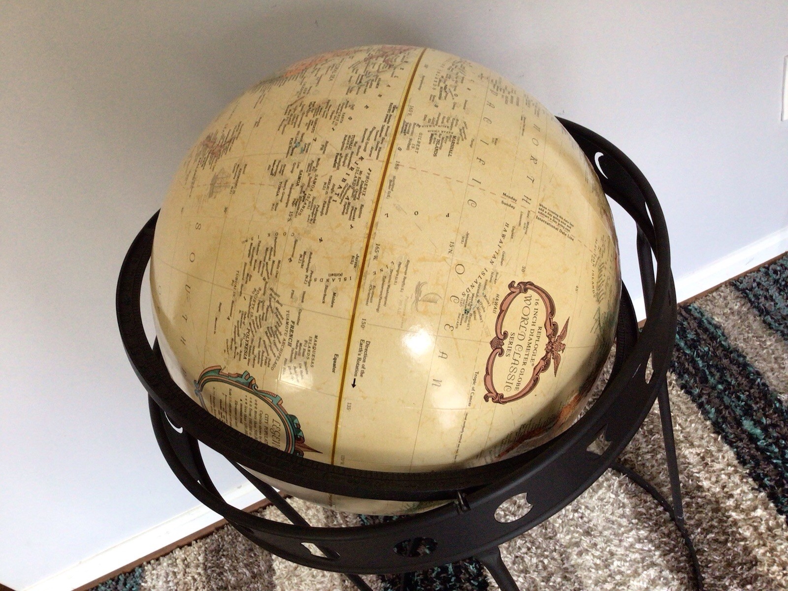 Vintage Replogle 16” Diameter World Classic Series with Metal Floor Stand