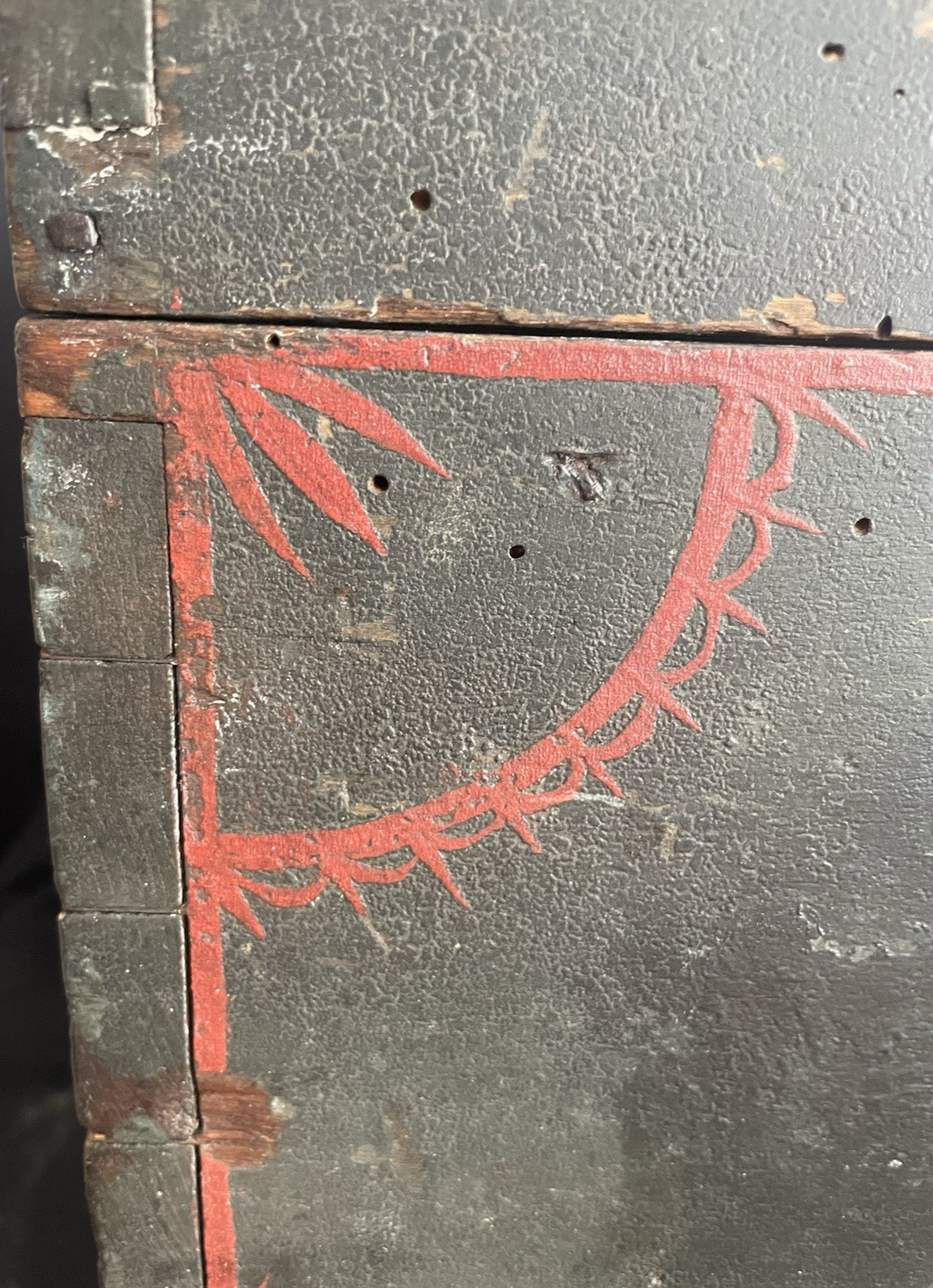 Dovetailed /Document Box/chest/ Painted /MAINE
