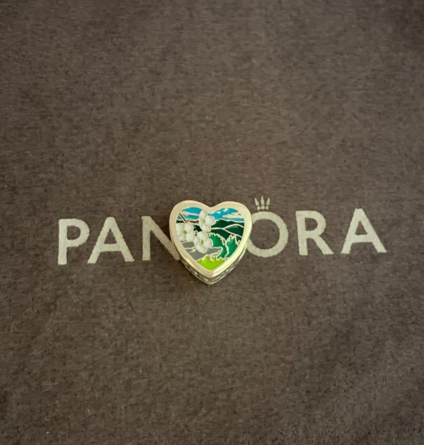 Virginia Lovers Exclusive Heart Charm by Pandora S925 Sterling Silver Pre-owned