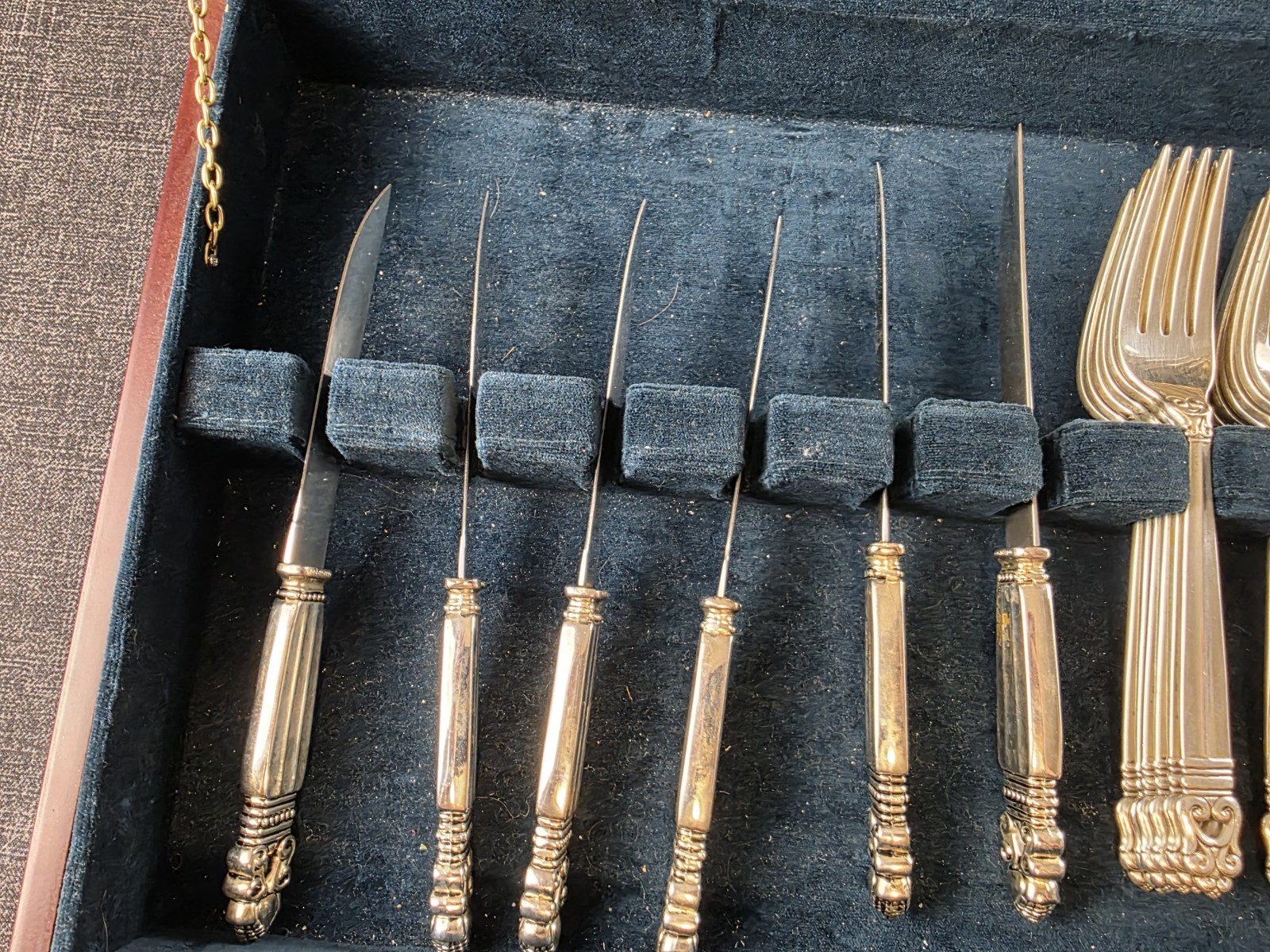 International Royal Danish 55 Piece Set With Wooden Case