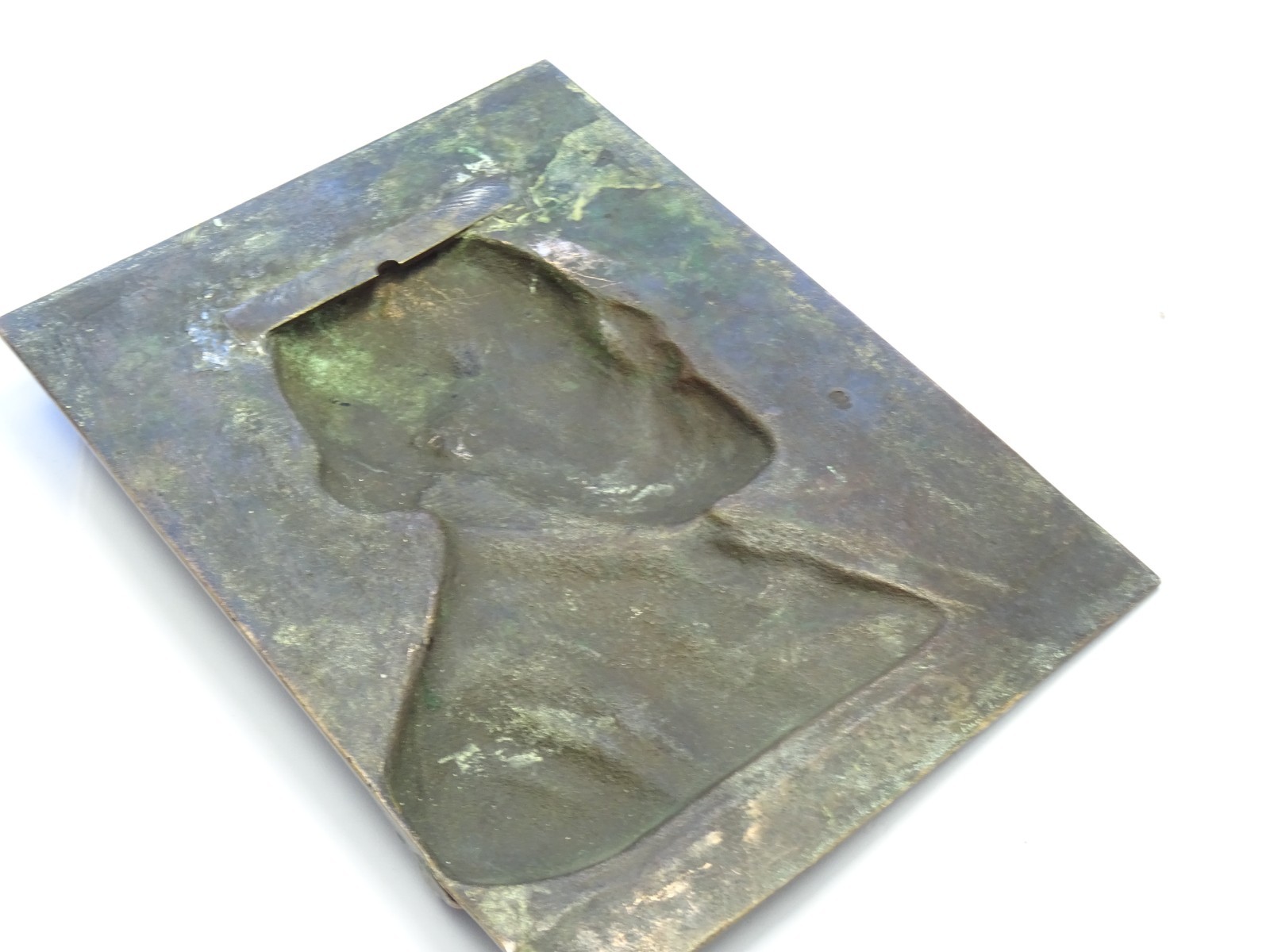 Antique Signed Bronze Relief Portrait Plaque of Leopold Ullstein c1902 Germany