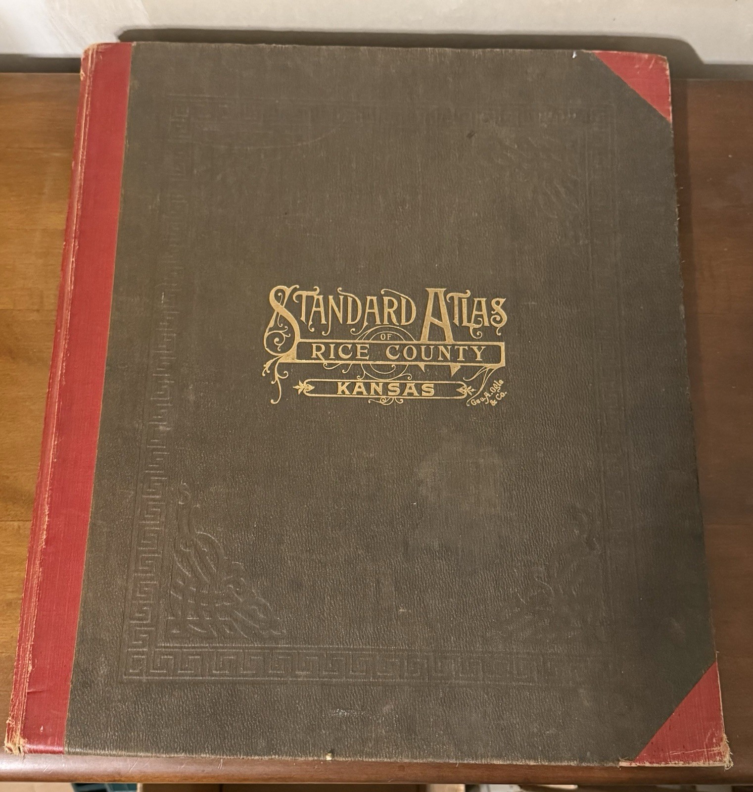 1919 Standard Atlas & Plat Book of Rice County, Kansas – Complete