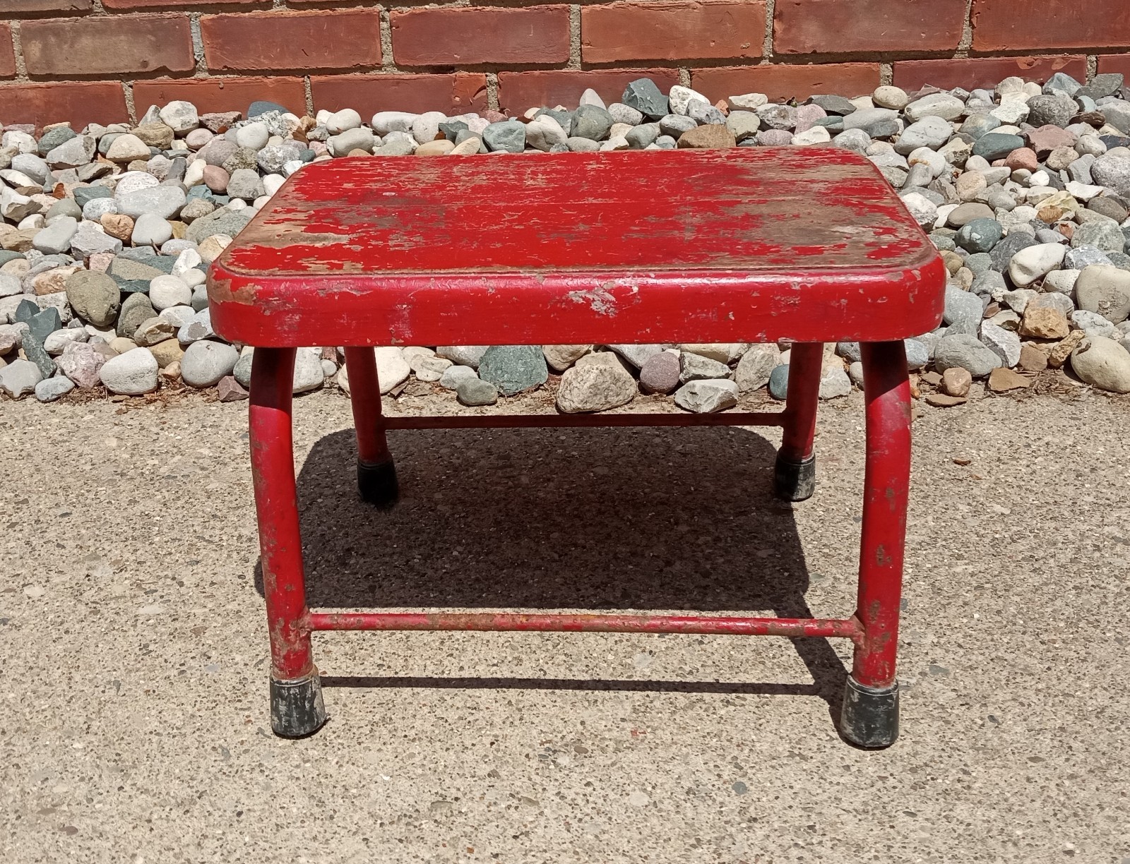 Vintage 1940’s MidCentury Rustic Farmhouse Wooden/Metal Step Stool